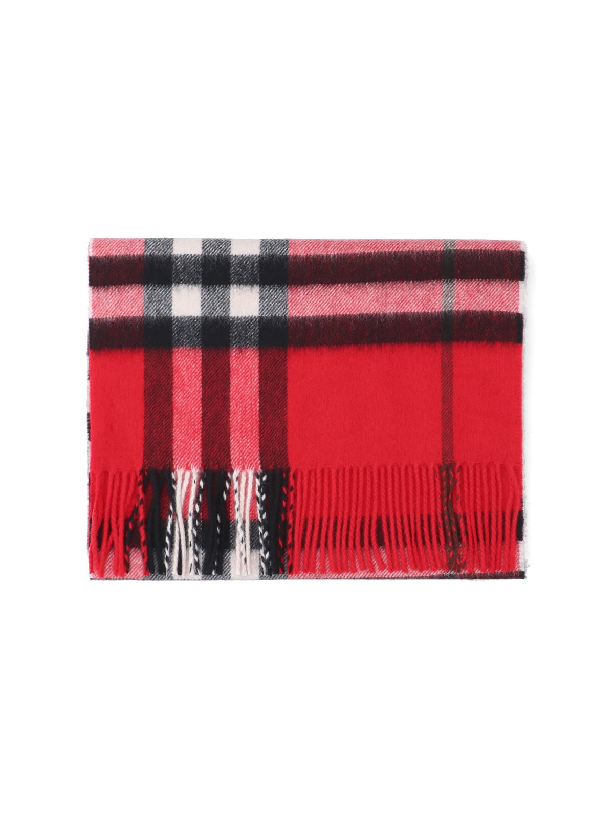 Burberry The Classic Check Cashmere Scarf In Red
