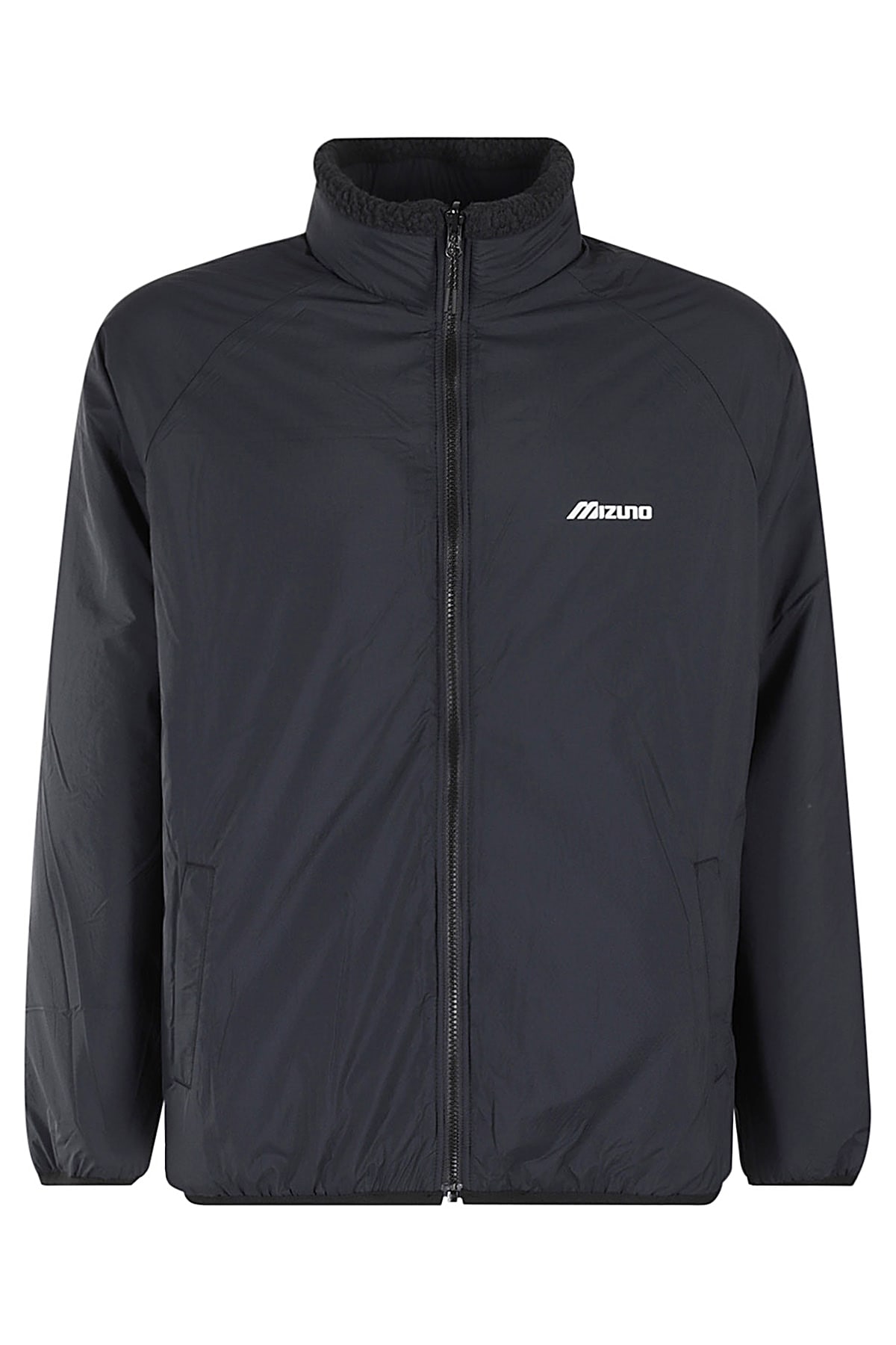 Shop Mizuno Sl Polartec Thermal Rev Jacket In Black