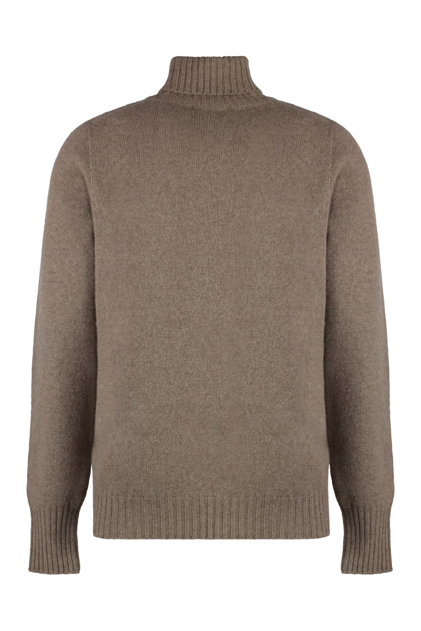 Drumohr Wool Turtleneck Sweater In Sand
