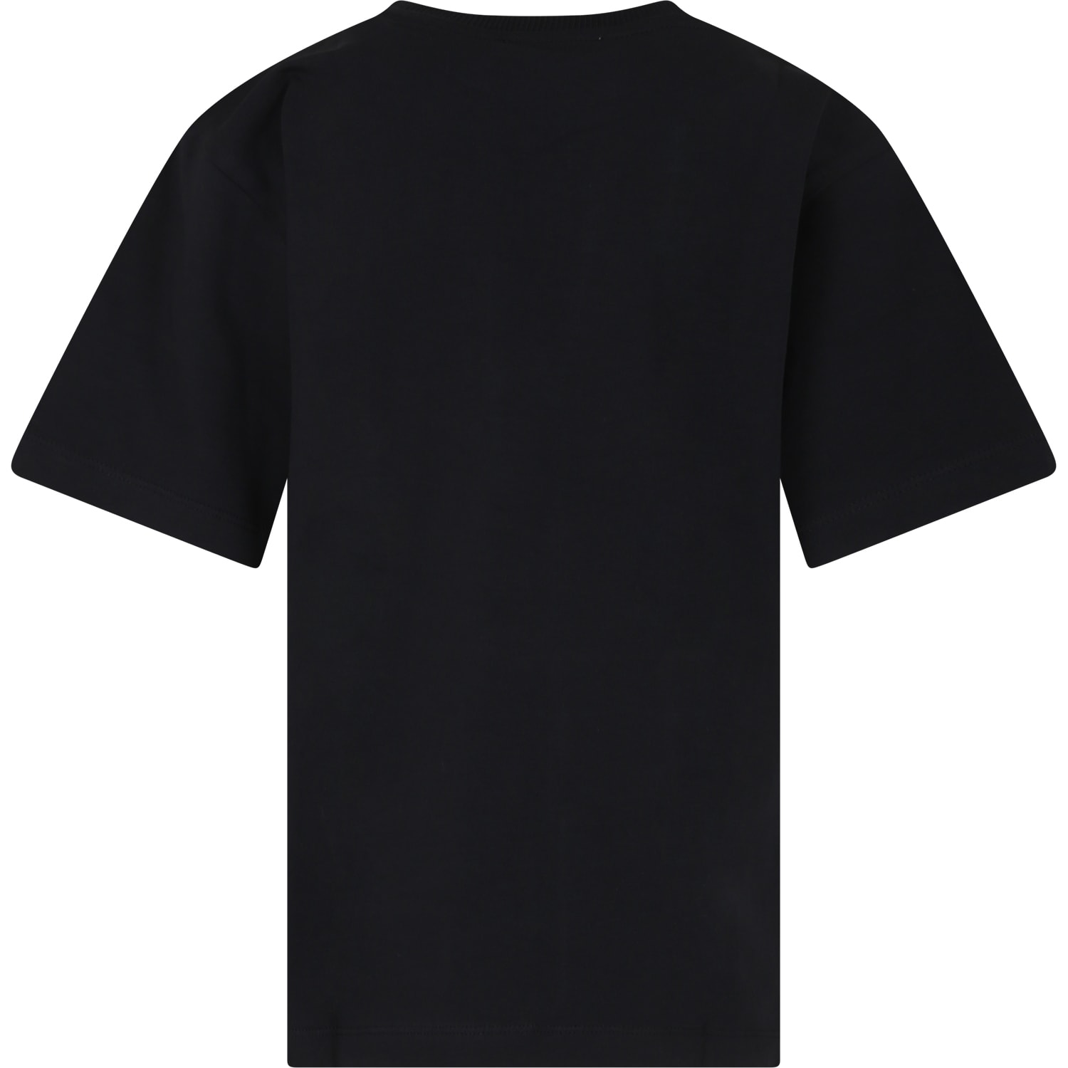 Shop Moschino Black T-shirt For Boy With Logo