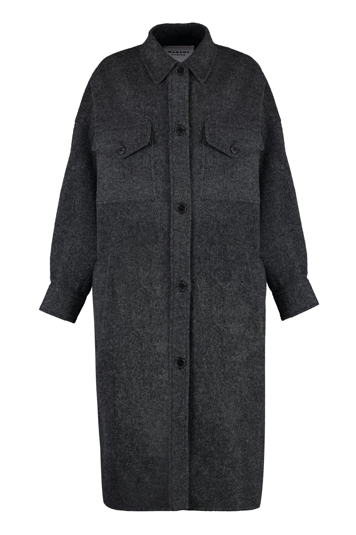 Marant Etoile Fontizi Wool Blend Coat In Grey