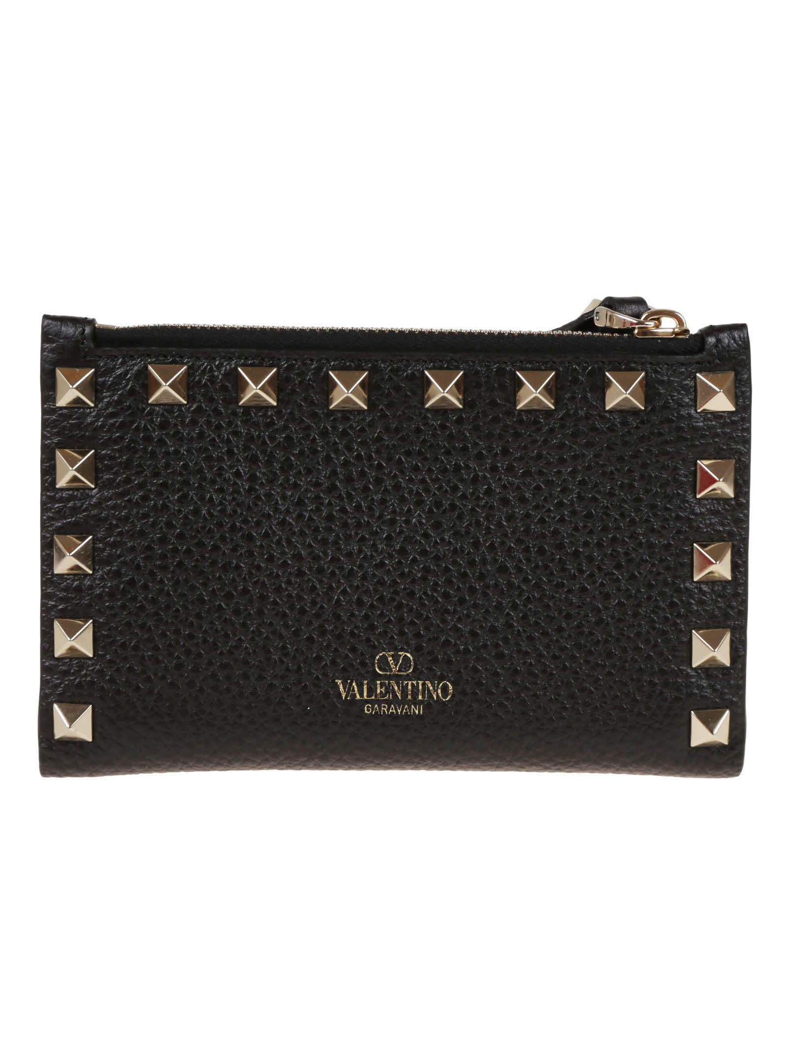 Shop Valentino Coin Purse/card Case Rockstud In No Nero