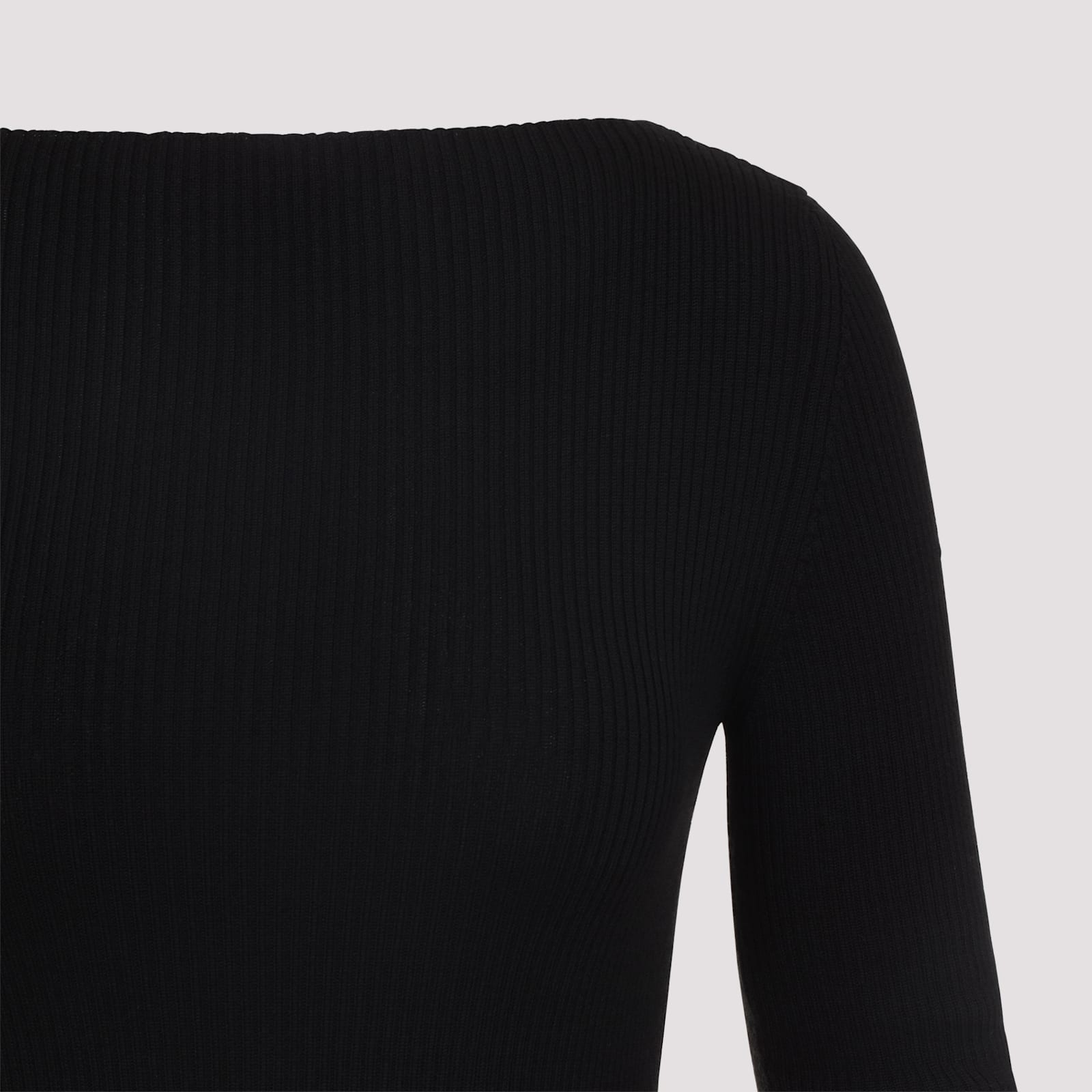 Rick Owens Ribbed Long-sleeved Day Dress In Black