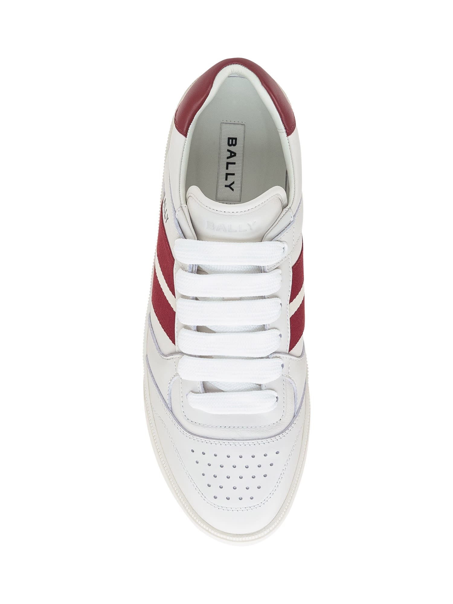 Shop Bally Rebby Sneaker In White/red