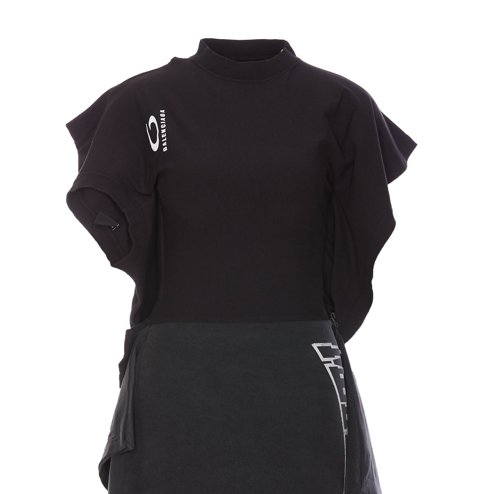 Shop Balenciaga Twisted Dress In Black