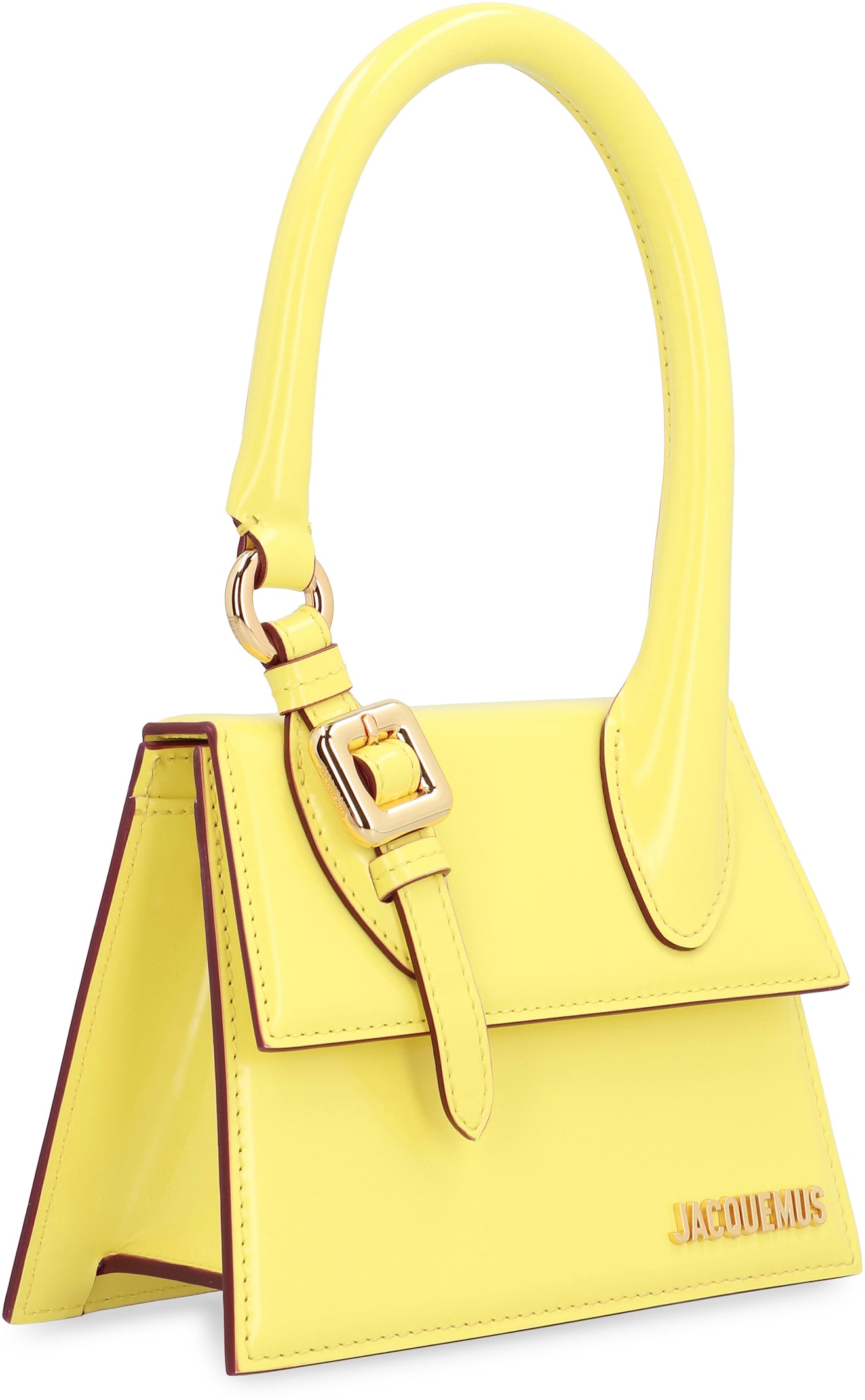 Shop Jacquemus Le Chiquito Leather Handbag In Yellow