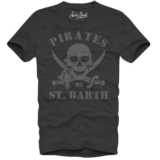 MC2 Saint Barth Boy Black T-shirt With Pirate