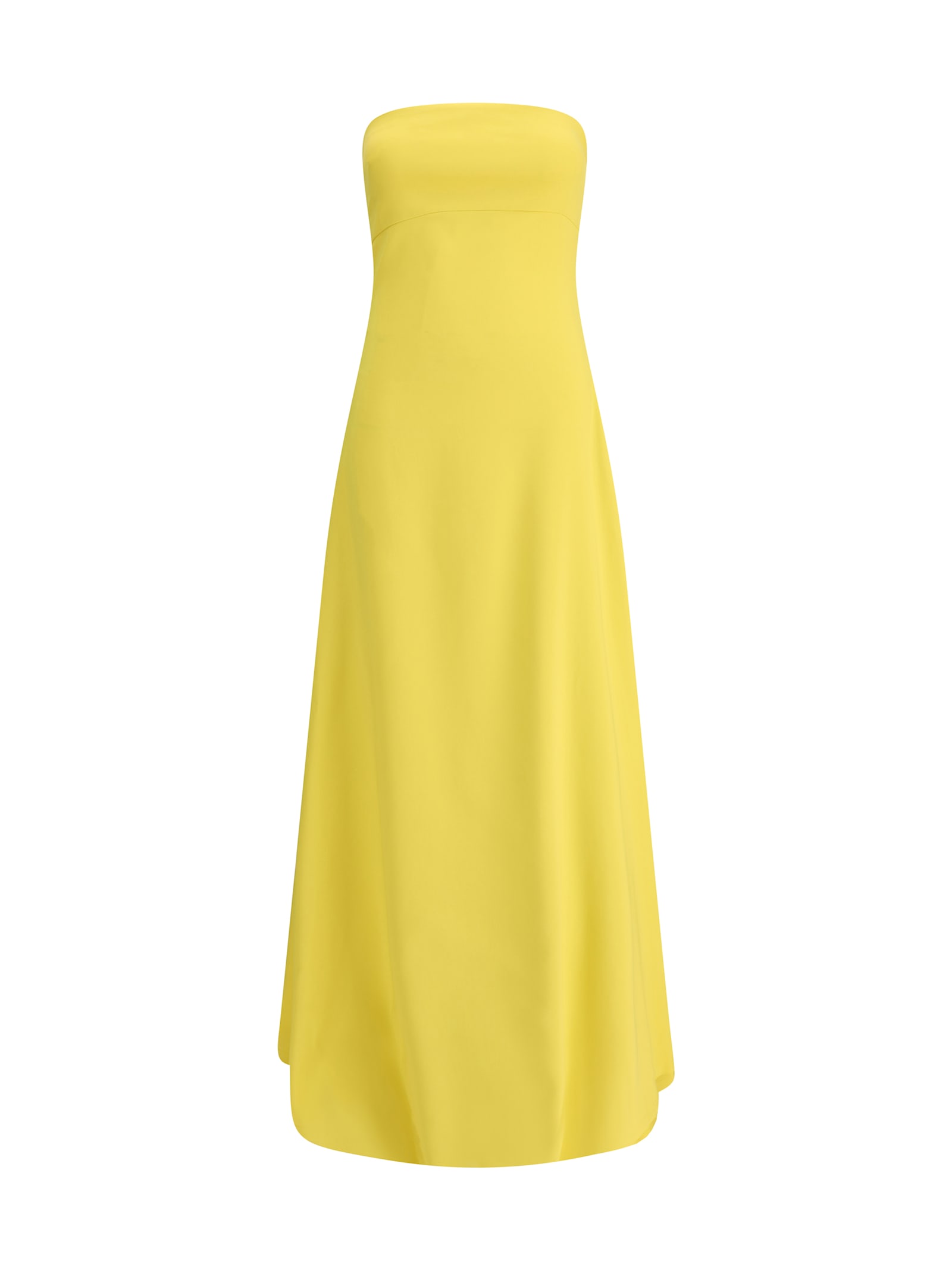 Jacquemus Bustier Long Dress In Yellow