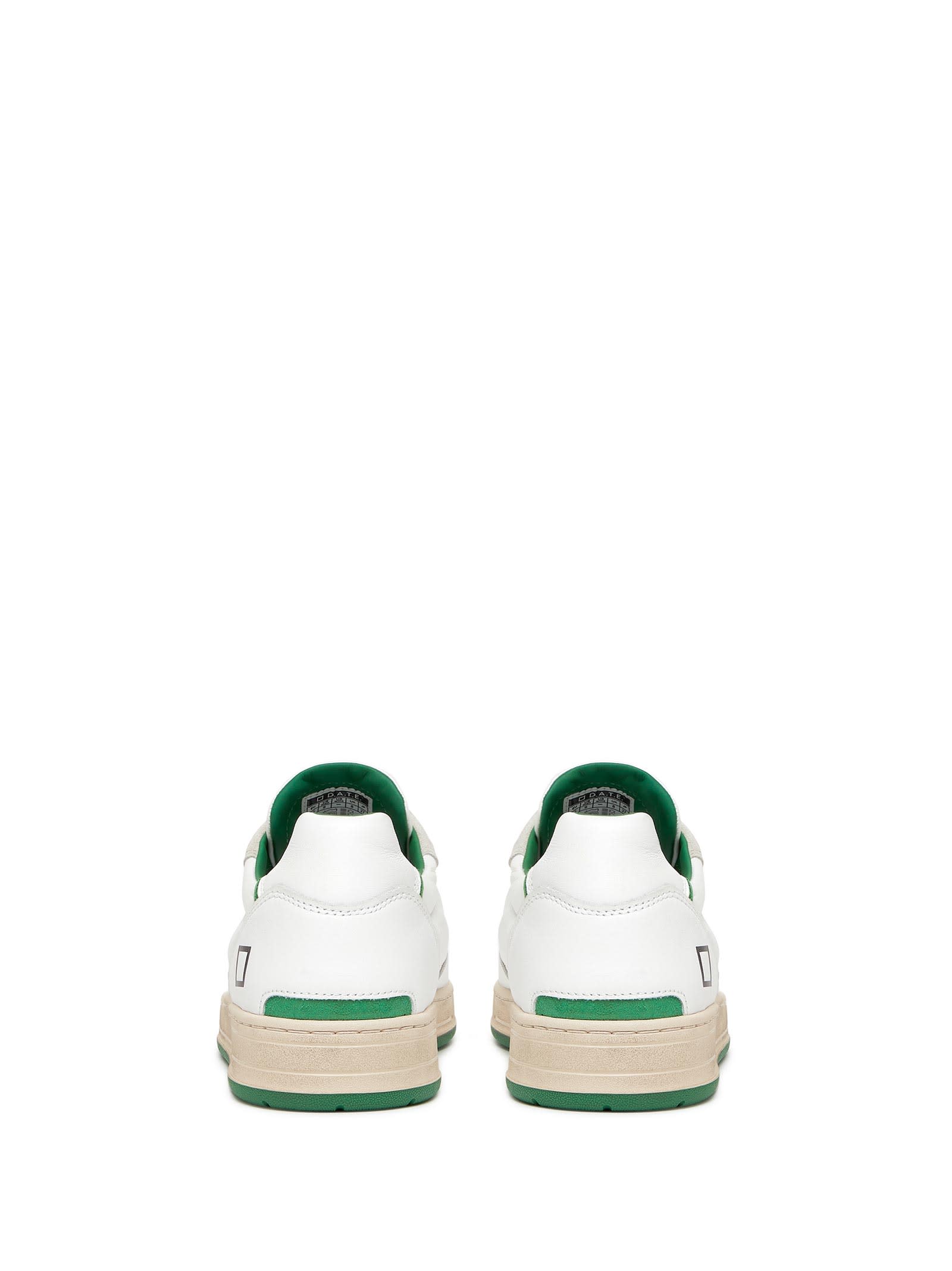 Shop Date Court 2.0 White Green Leather Sneaker