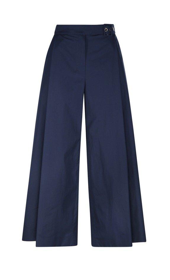 Shop 's Max Mara Belted Wide Leg Pants In Blue