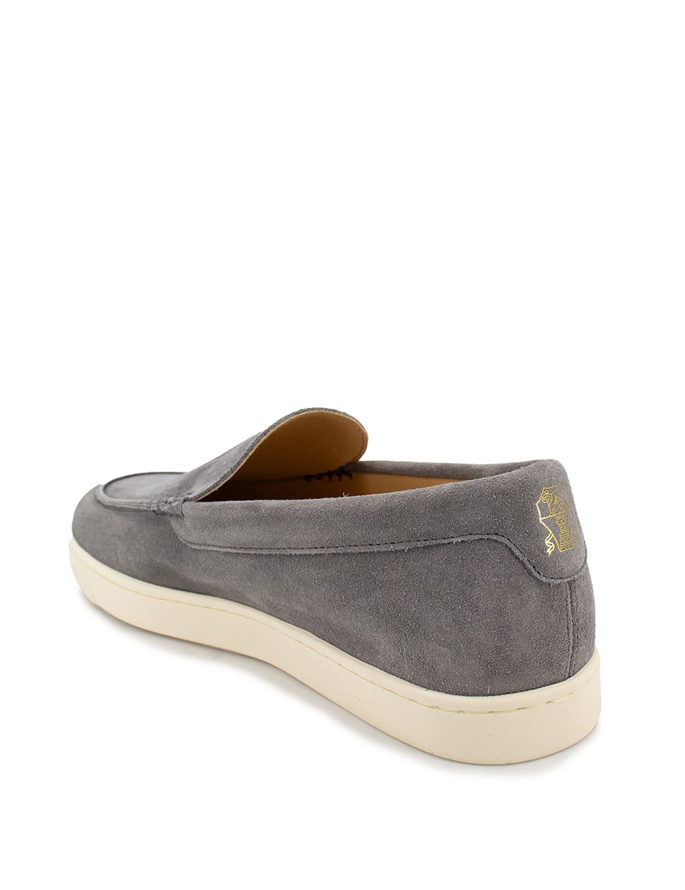 Brunello Cucinelli Round Toe Slip-on Loafers In Fumo