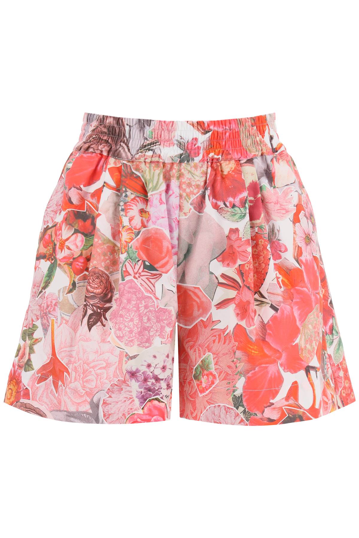 Shop Marni Floral Print Shorts In Pink Clematis (pink)