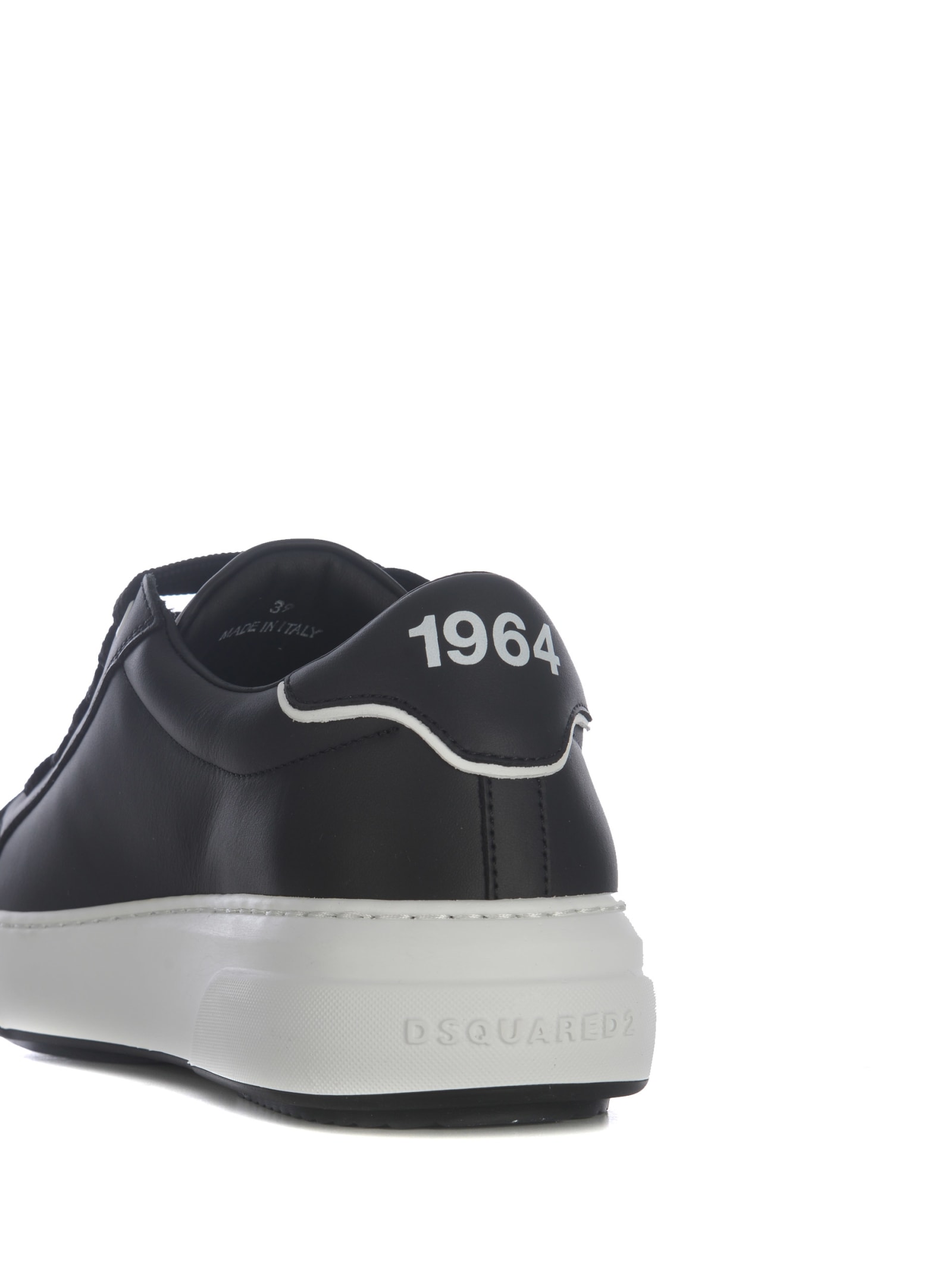 Shop Dsquared2 Sneakers  Bumper In Leather In Black