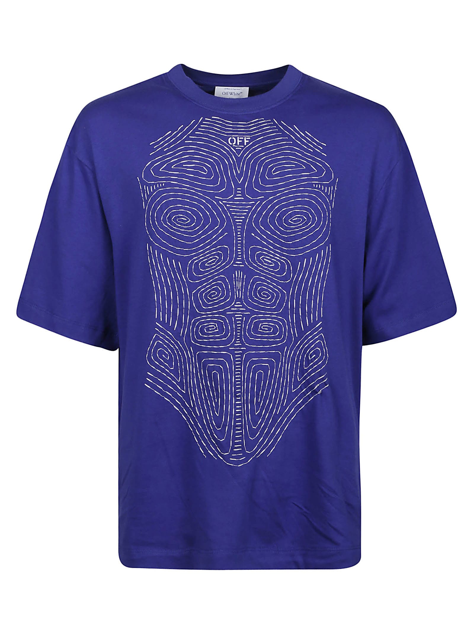 Shop Off-white Body Stitch Skate T-shirt In Blue White