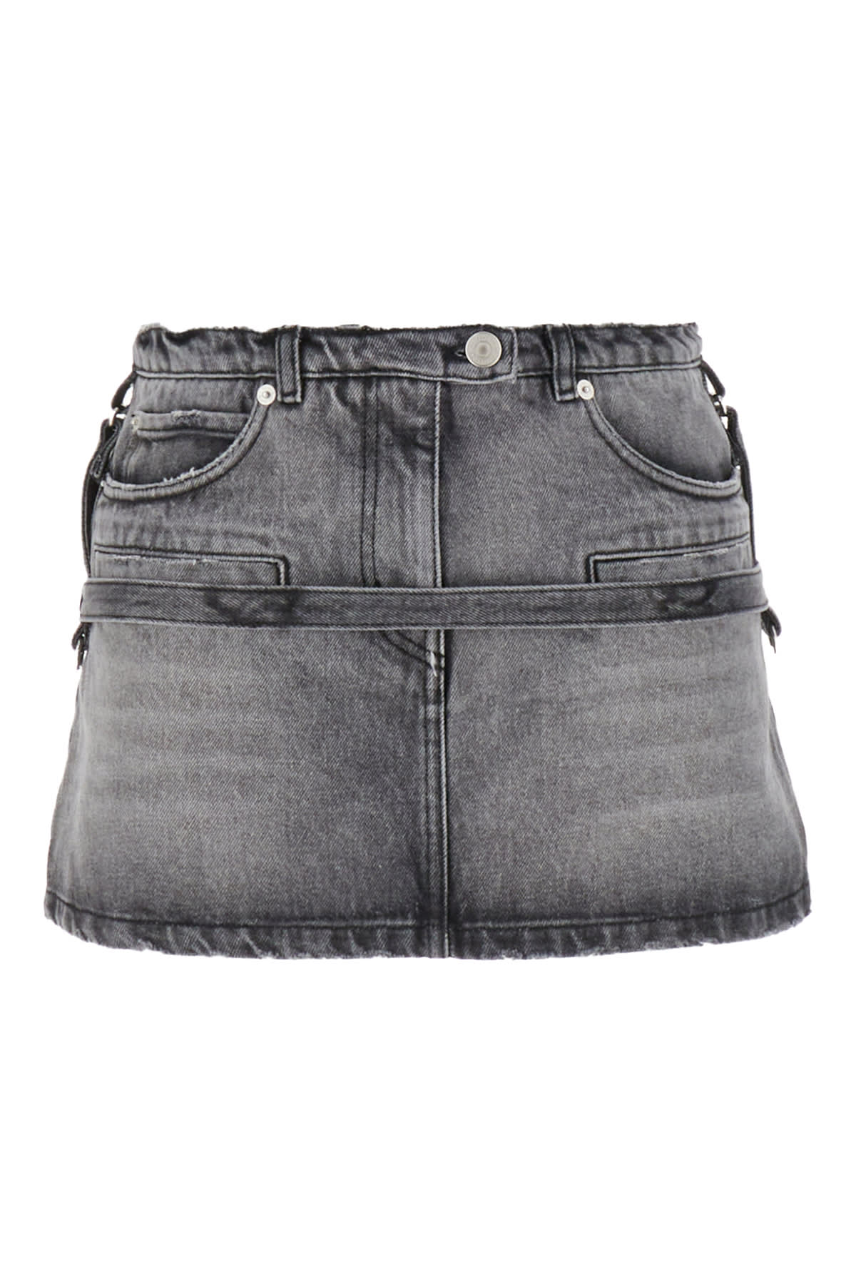 Courrèges Grey Denim Mini Skirt