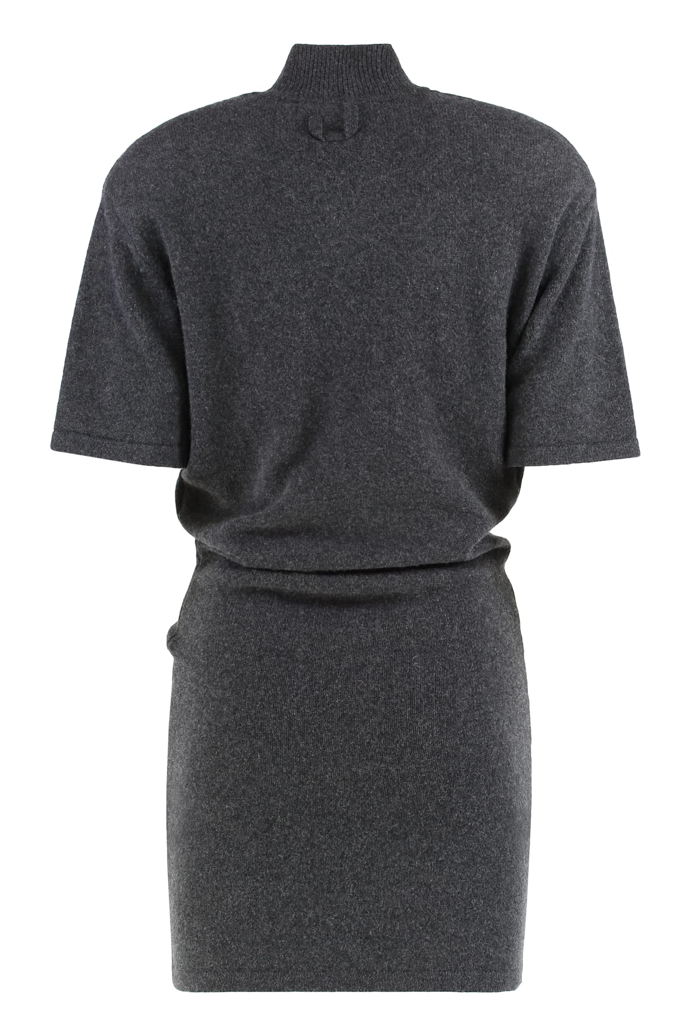 Jacquemus I Live In A Chestnut Knitted Dress. In Gray