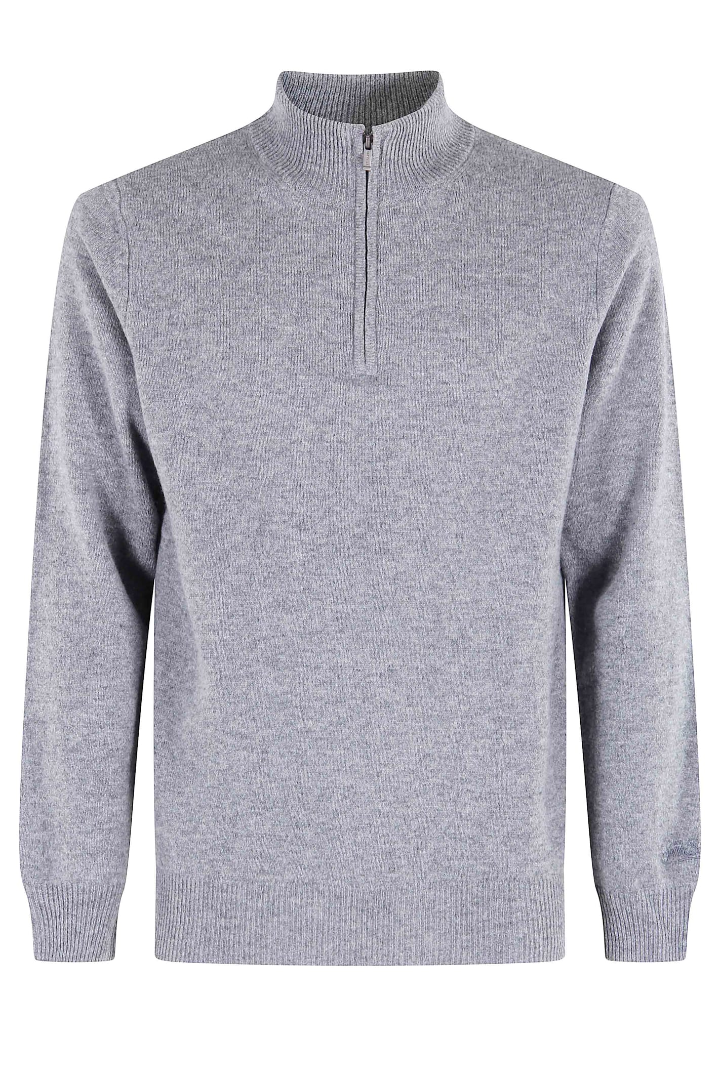 Mc2 Saint Barth Jermyn Zip Sweater In Gray