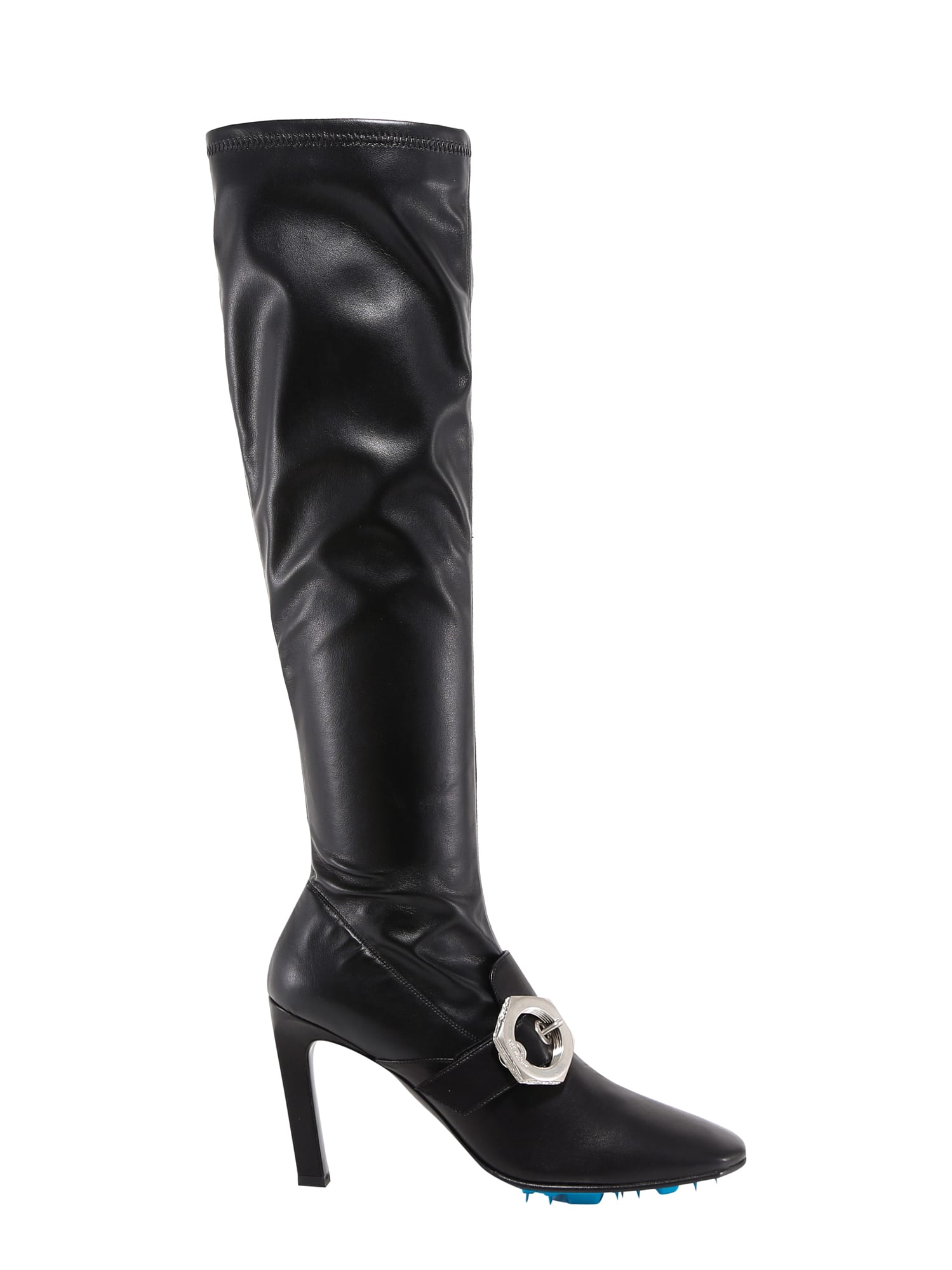 OFF-WHITE BUCKLE-DETAIL OVER-THE-KNEE BOOTS,OWIA247E20LEA004 1000