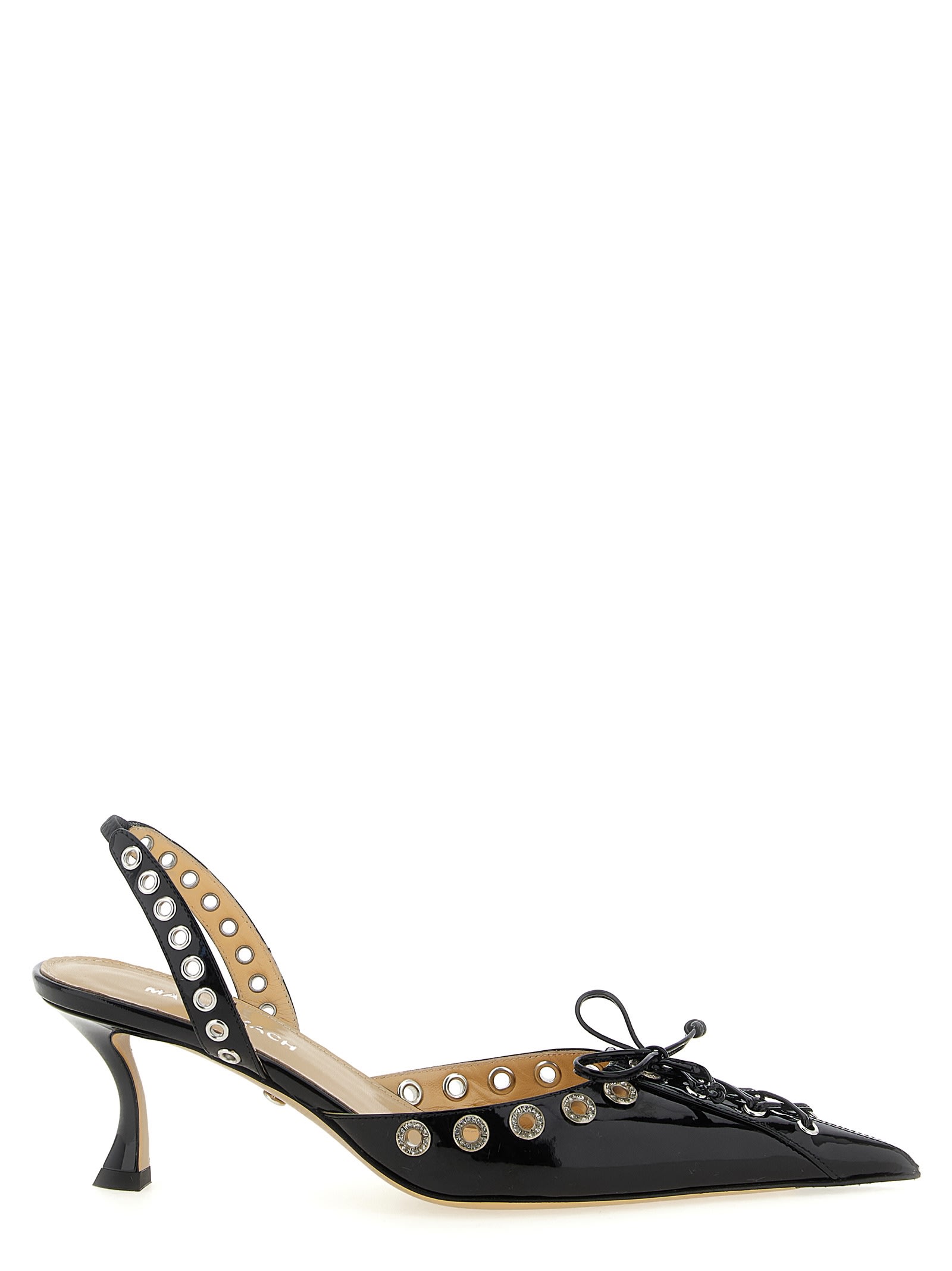 Mach &amp; Mach Crystalized Corset Slingback In Black