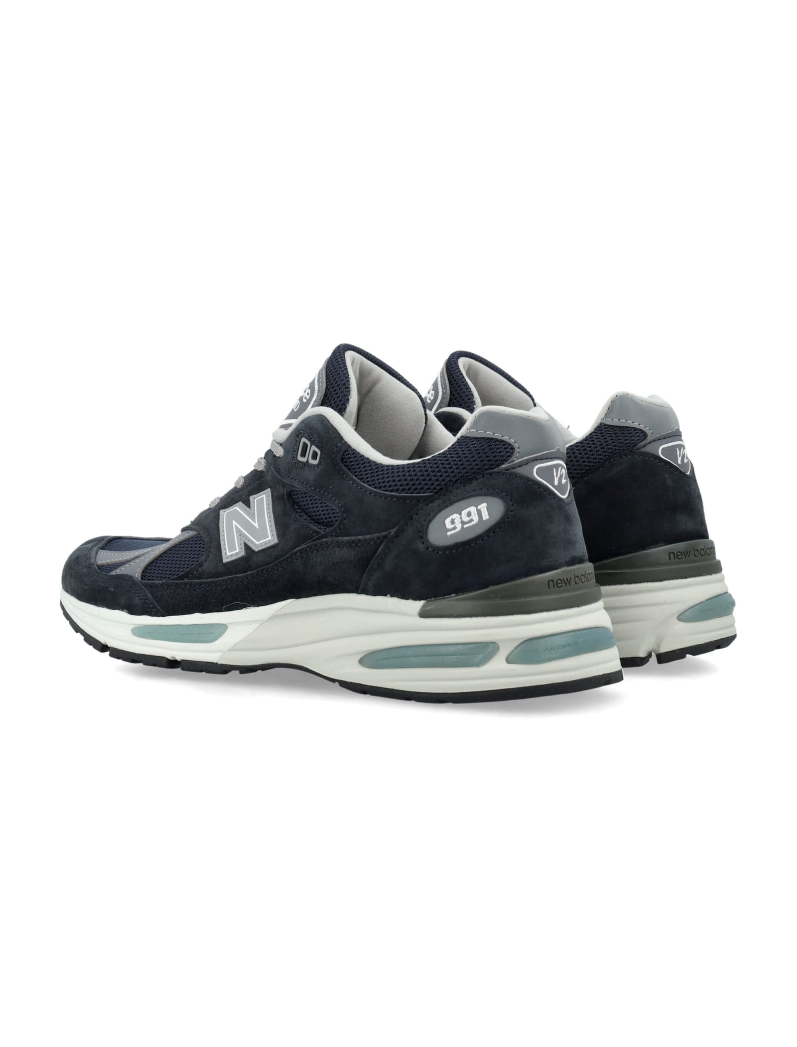 Shop New Balance 991 V2 Miuk Sneakers In Navy