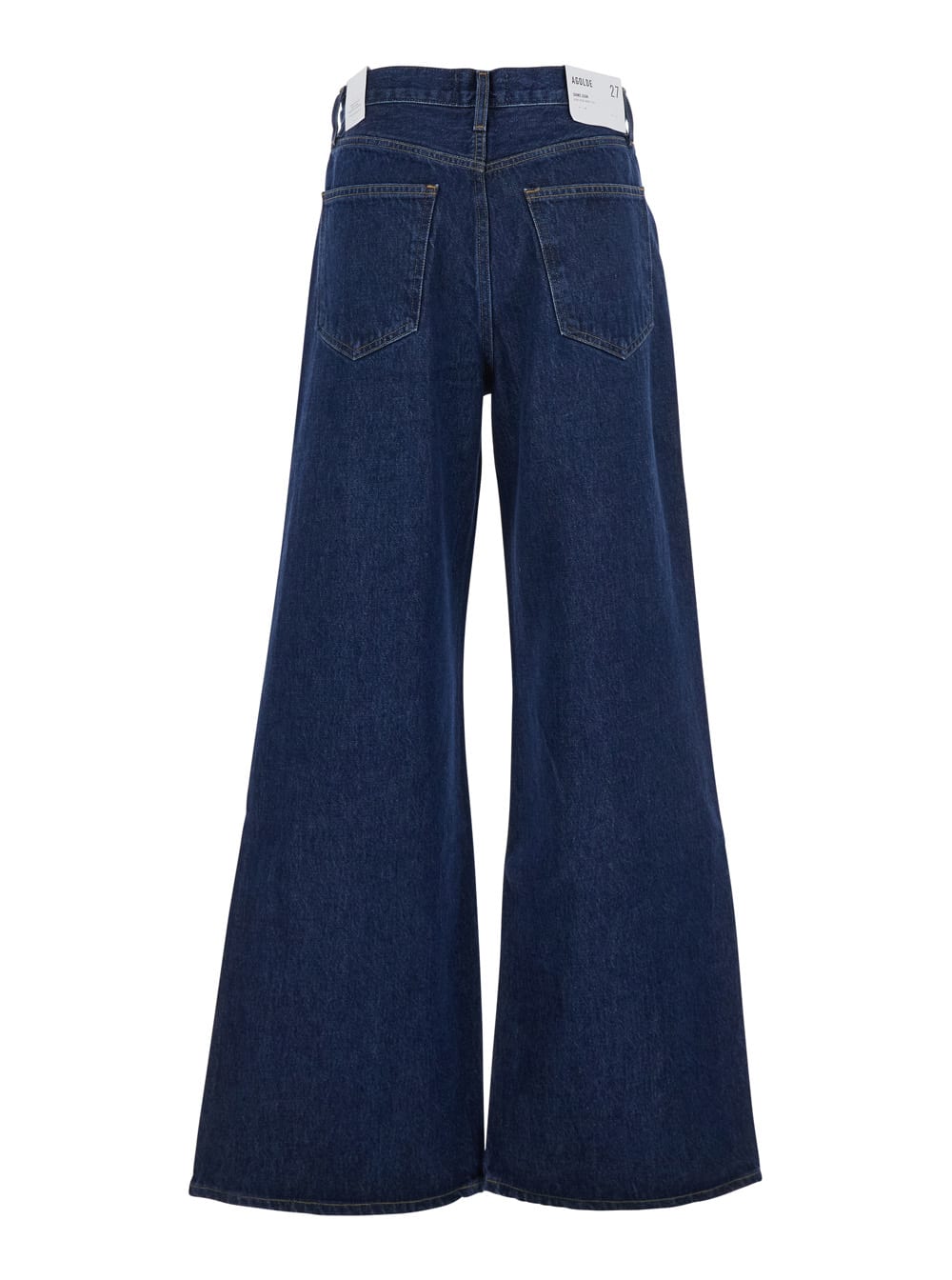 Agolde Lady's Wide-leg Jeans With Five Pockets In Blue