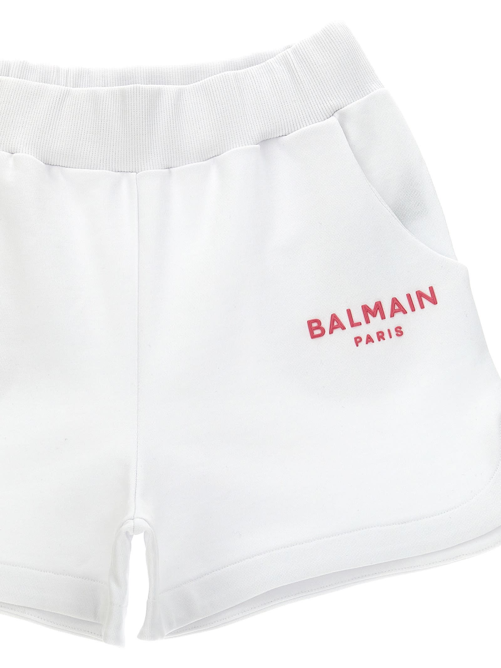 BALMAIN EMBOSSED LOGO SHORTS