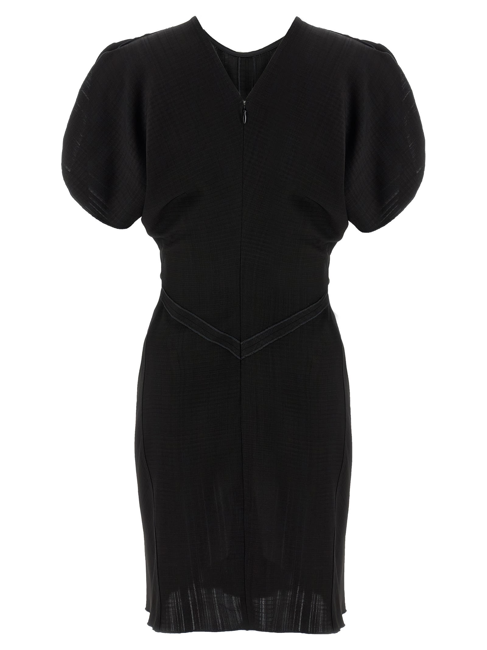 Victoria Beckham Gathered-waist Mini Dress In Black | ModeSens