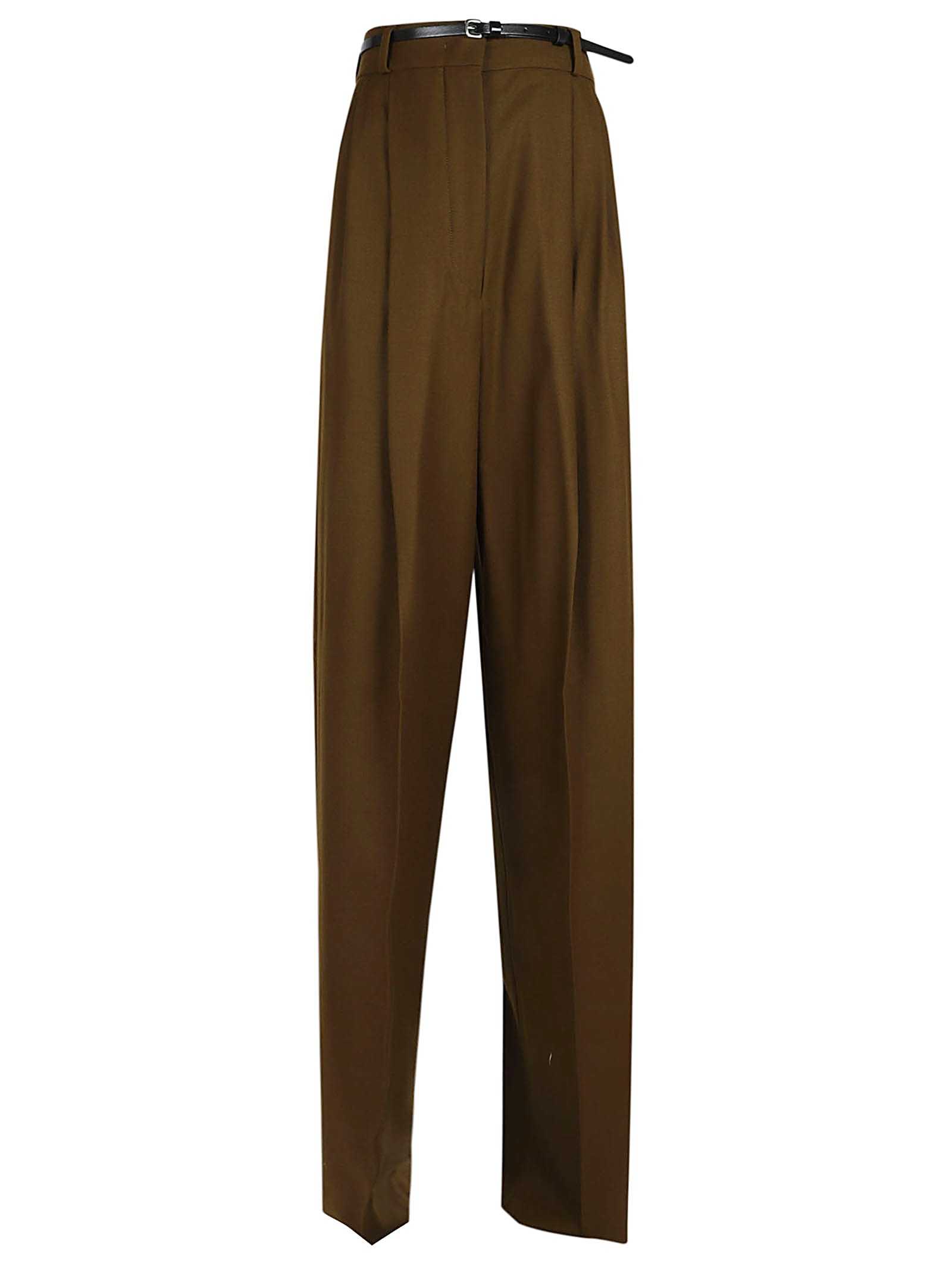 Shop Sportmax Kiens12 Long Trouser In Brown