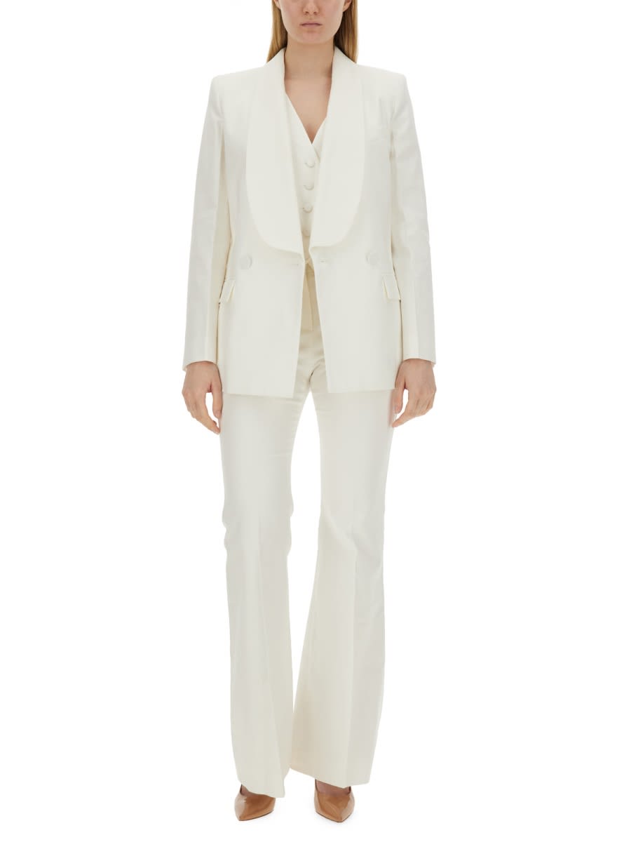 Shop Nina Ricci Double-breasted Jacket In Natural