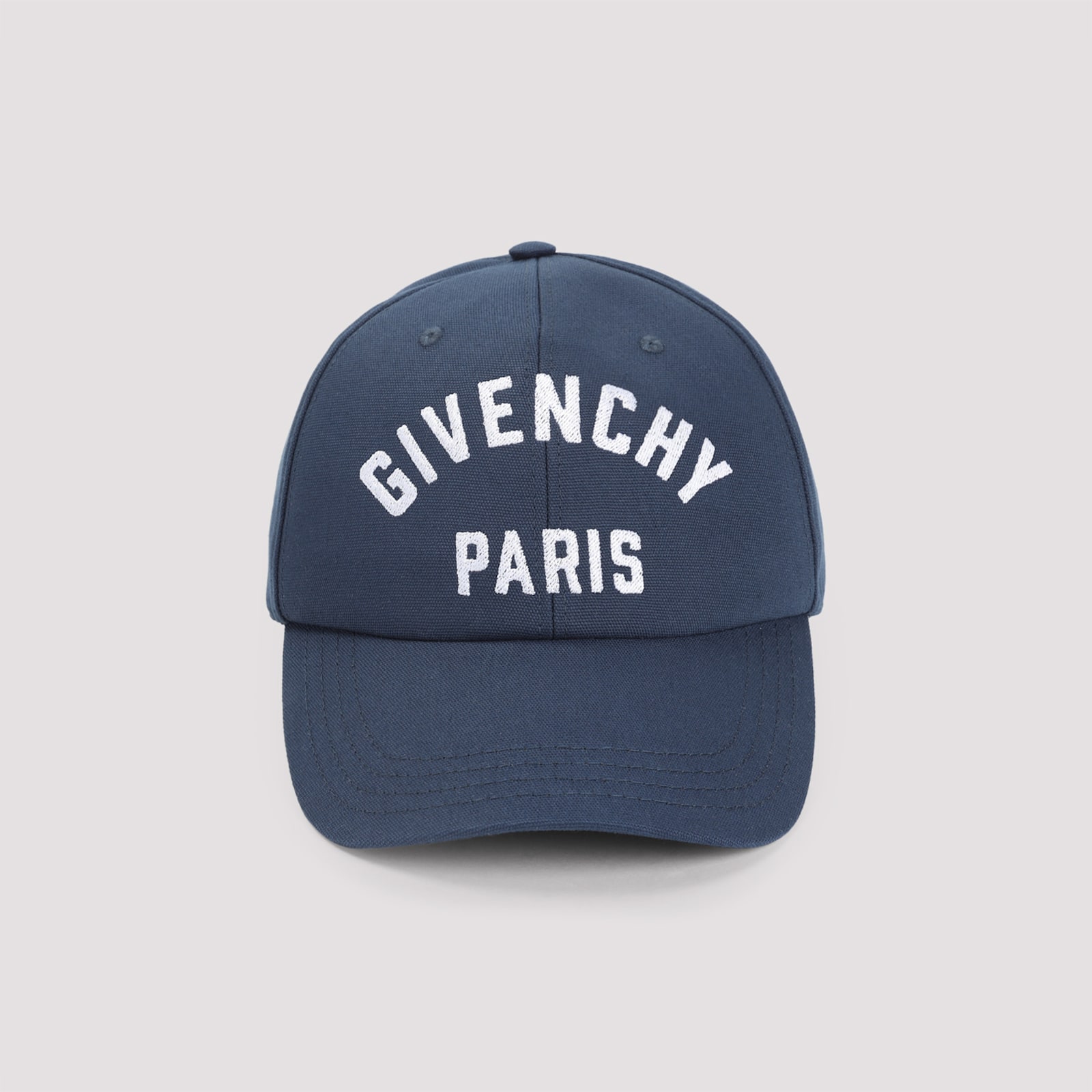 Givenchy Round Visor Cap With Prominent Logo In Blue
