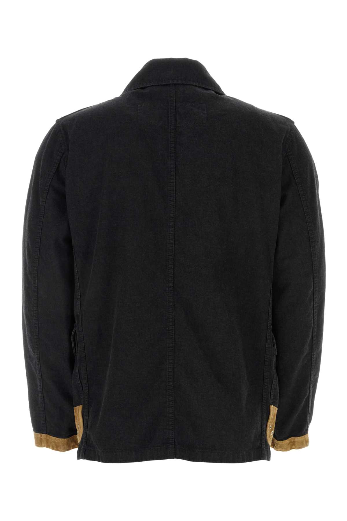 Fay Black Cotton Jacket In Blunottescuro