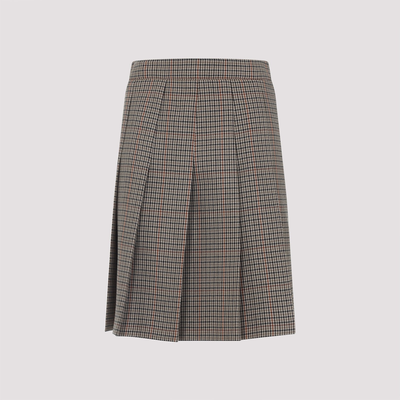 Celine Plisse Mini Skirt In Gray