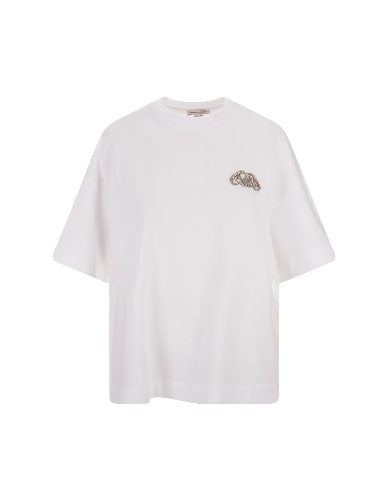 Shop Alexander Mcqueen Half Seal Logo T-shirt In White