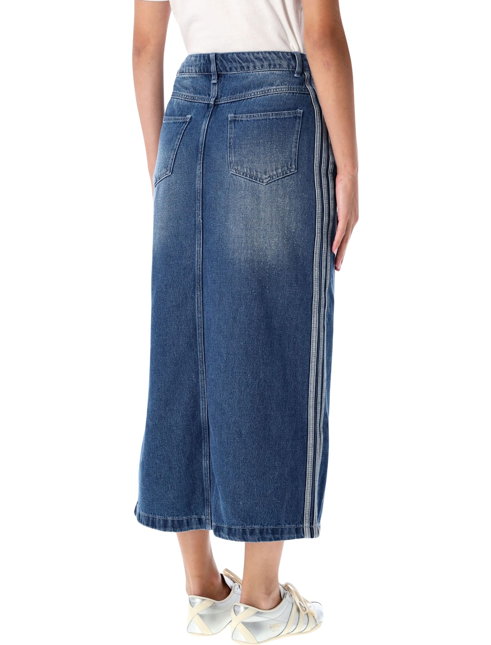 Adidas Originals Adidas Midi Skirt In Blue