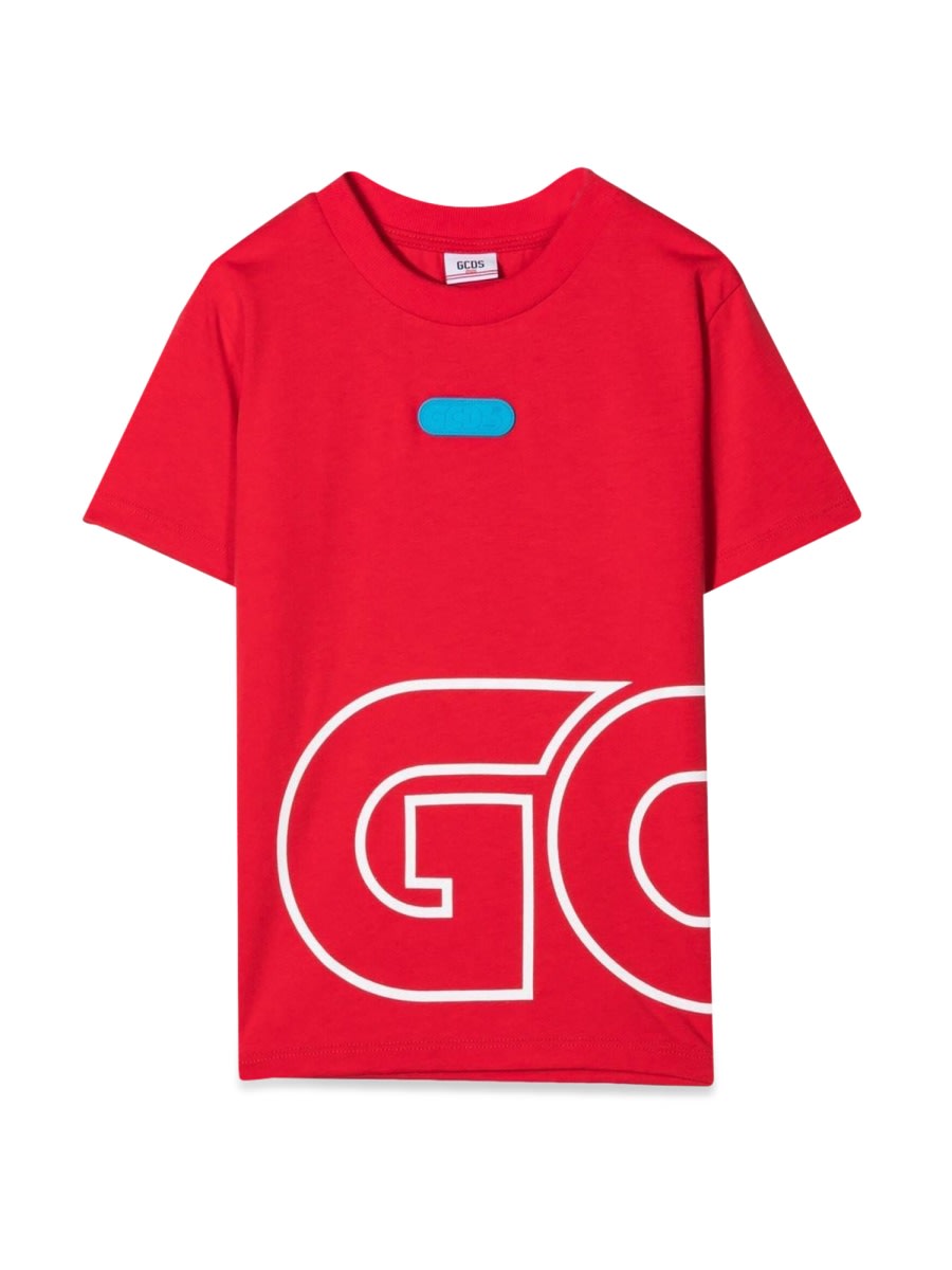 Gcds Kids' Jersey T-shirt Boy In Red