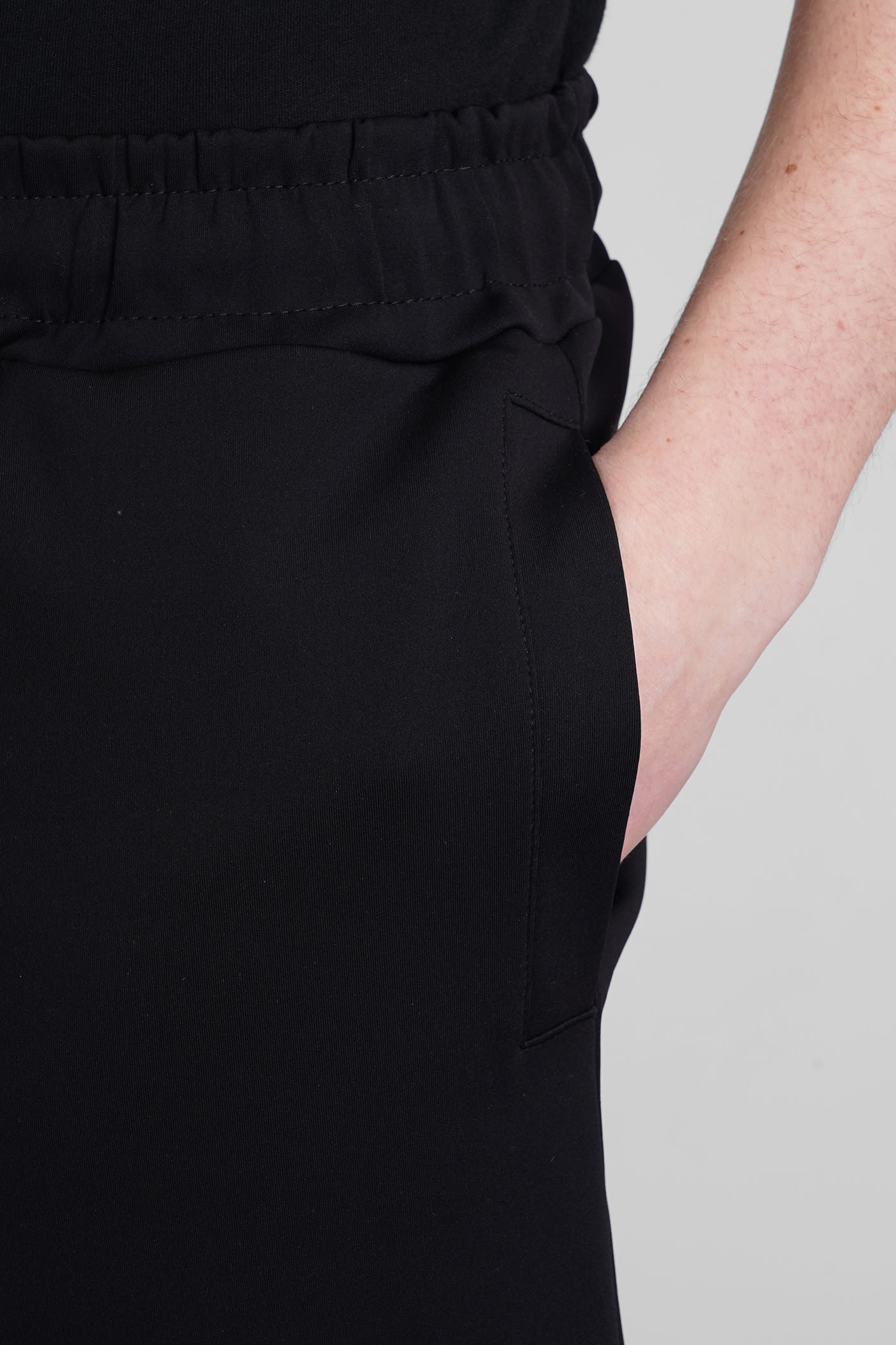 Shop Costumein Joggers Shorts In Black Polyamide