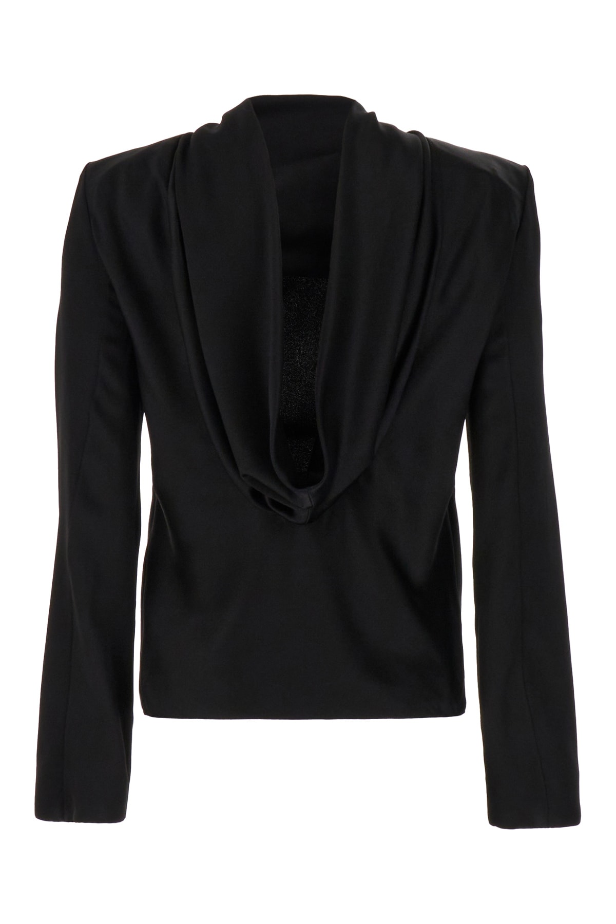 Shop Saint Laurent Black Silk Blouse In 1000