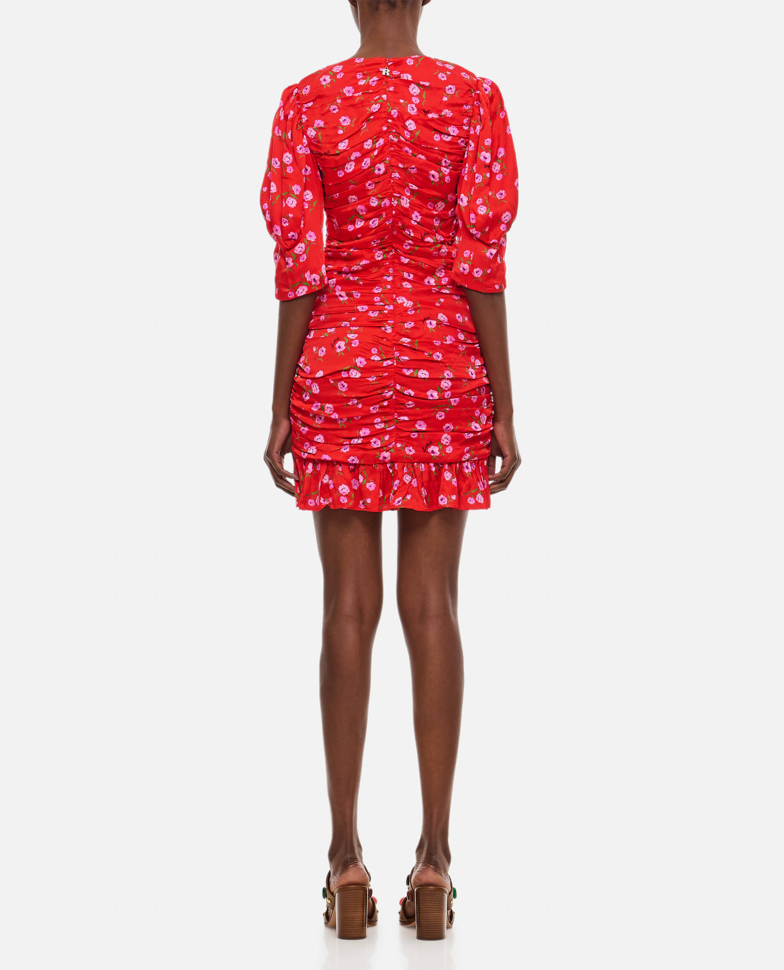 Shop Rotate Birger Christensen Fitted Mini Dress In Red