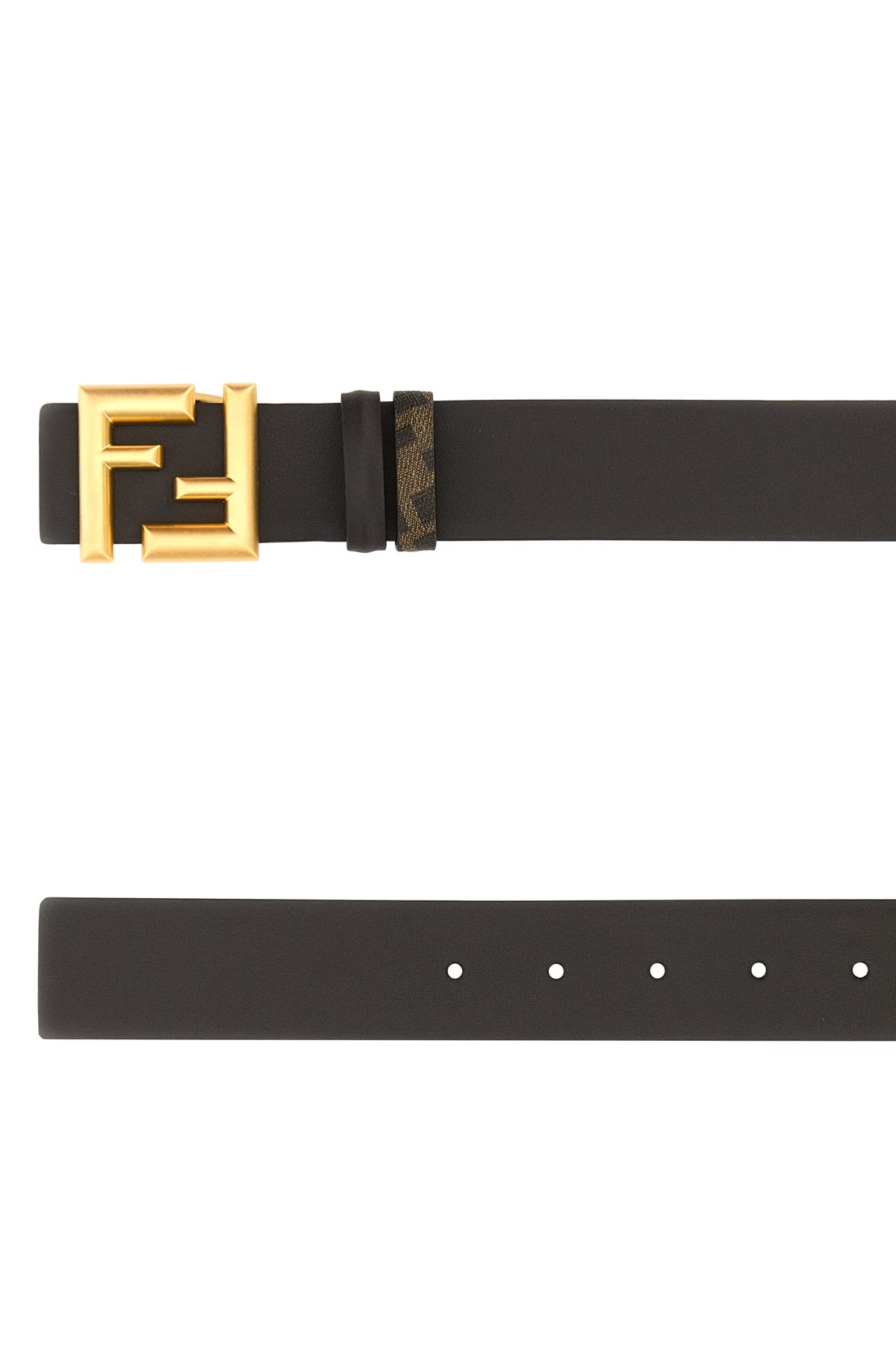 Shop Fendi Belt Logo Ff In Ebano