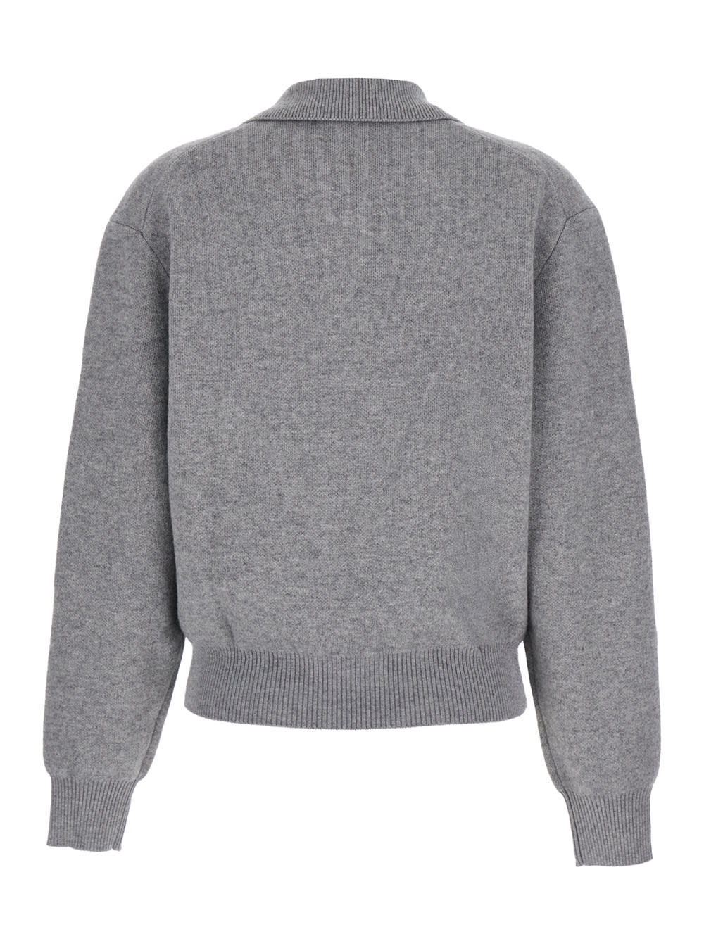 Dunst Unisex Cashmere Collared Sweater In Gray