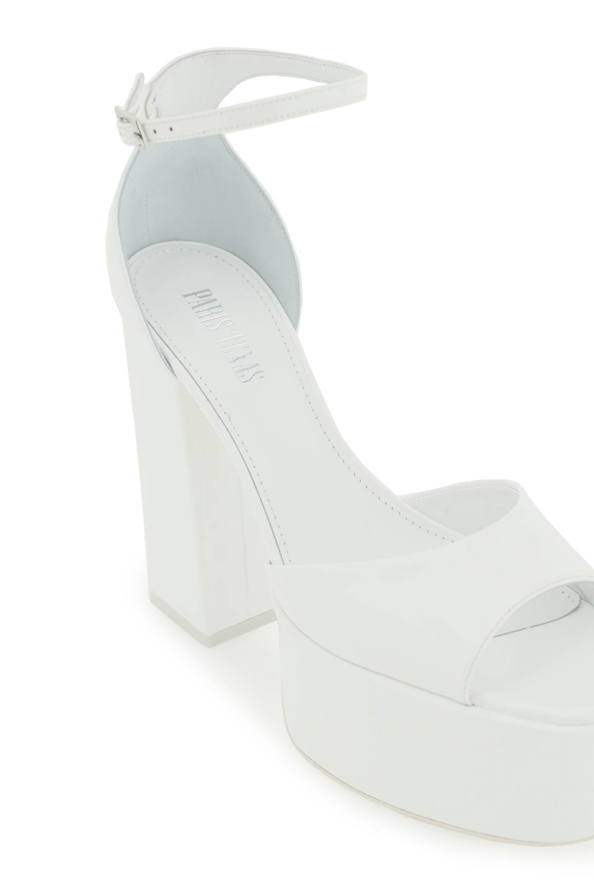 Shop Paris Texas Patent Leather Tatiana Sandals In White (white)