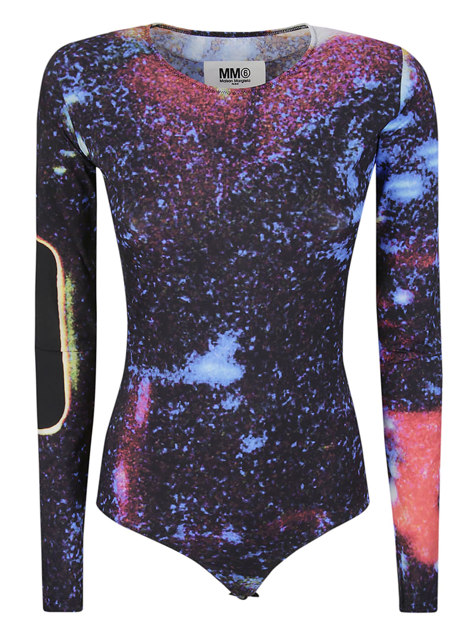 Mm6 Maison Margiela Graphic-print Long-sleeve Body In 002s