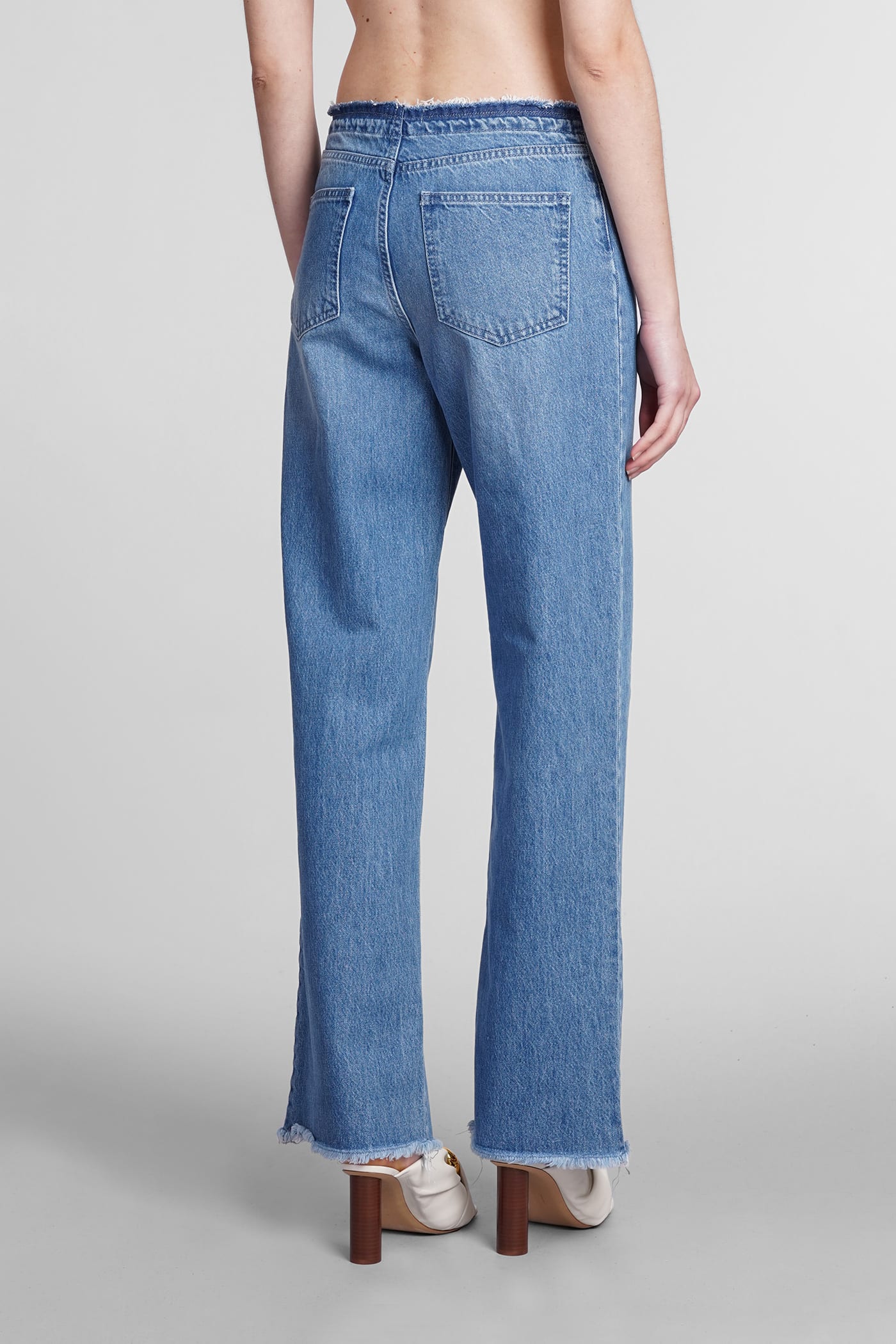 Shop Mvp Wardrobe Levant Jeans In Blue Cotton