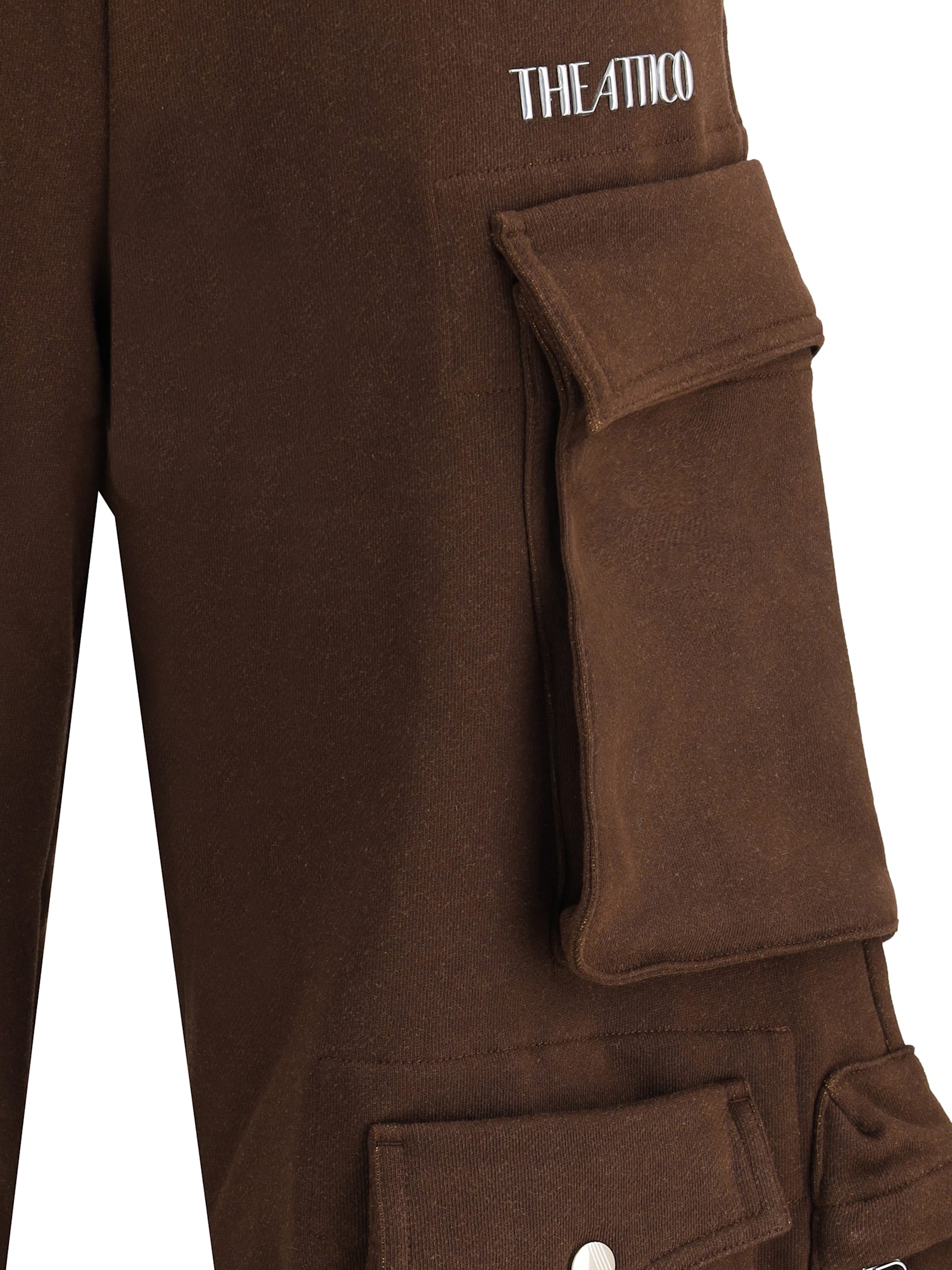 Attico Cargo Fern Pants In Brown