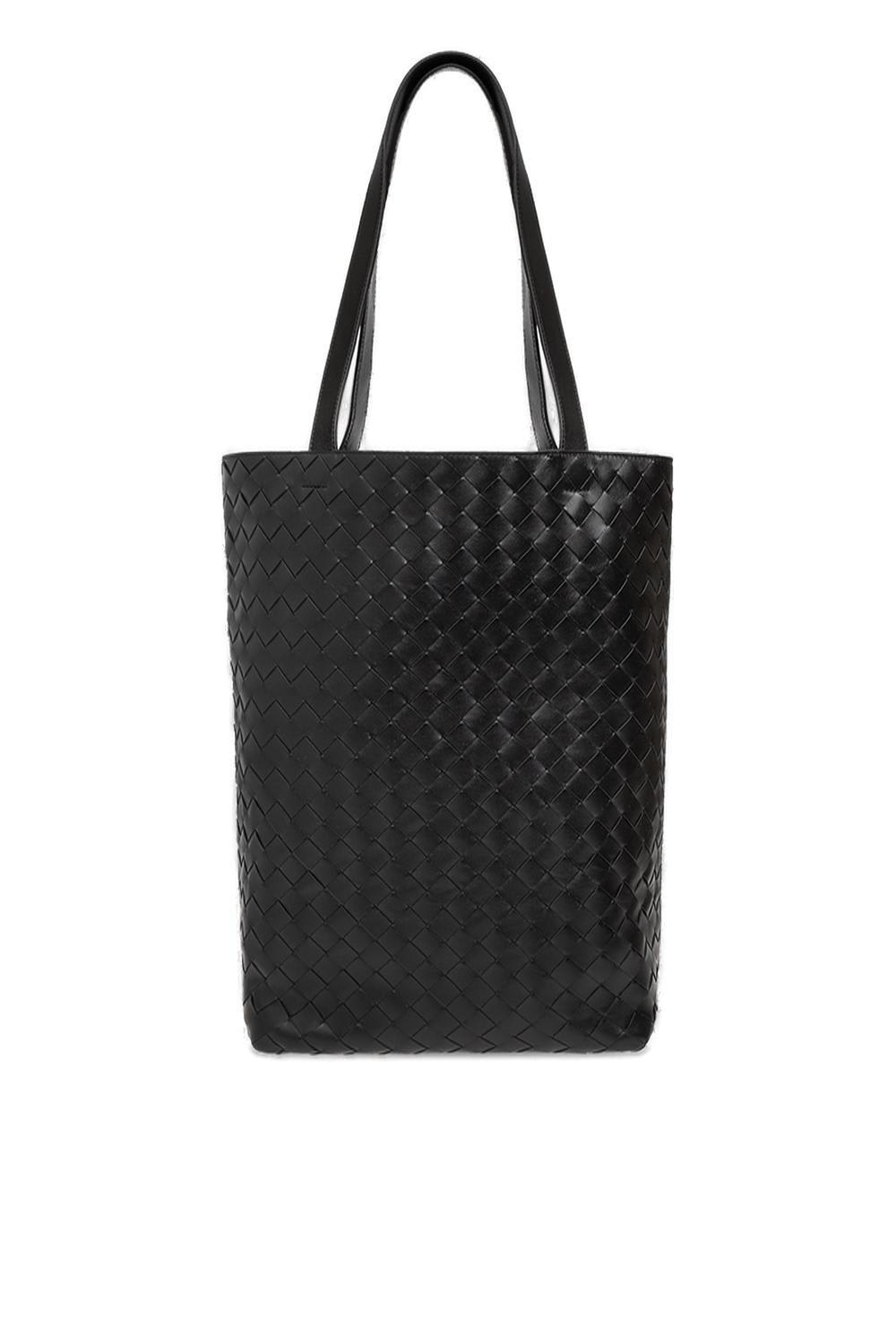 Shop Bottega Veneta Classic Intrecciato Tote Bag In Black