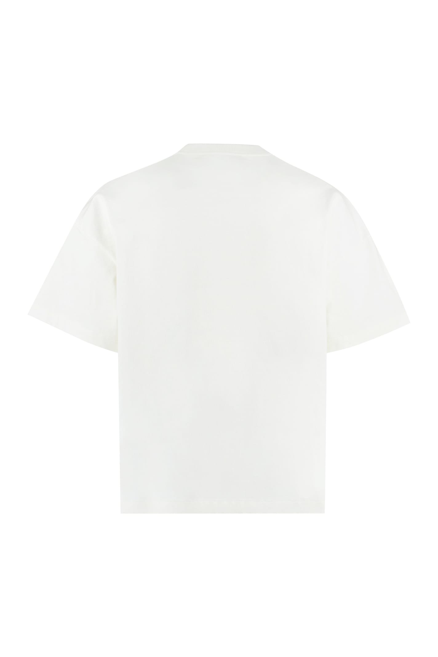 Shop Jil Sander Logo Cotton T-shirt In Natural