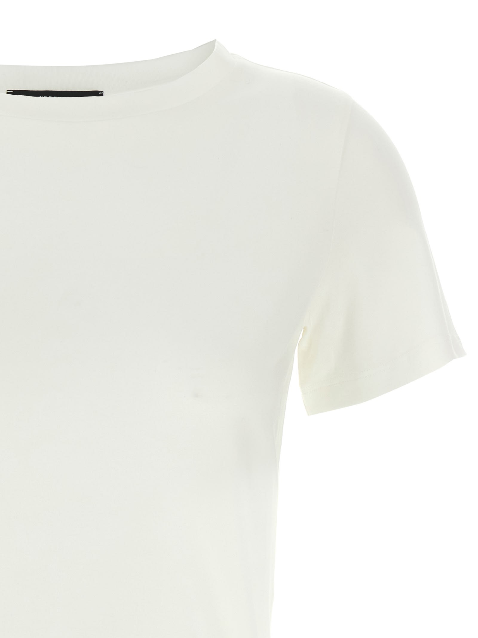Weekend Max Mara Ribbed-neckline T-shirt In White