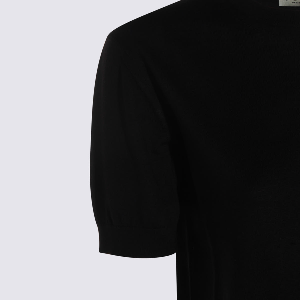 Saint Laurent Black Wool Knitwear In Black