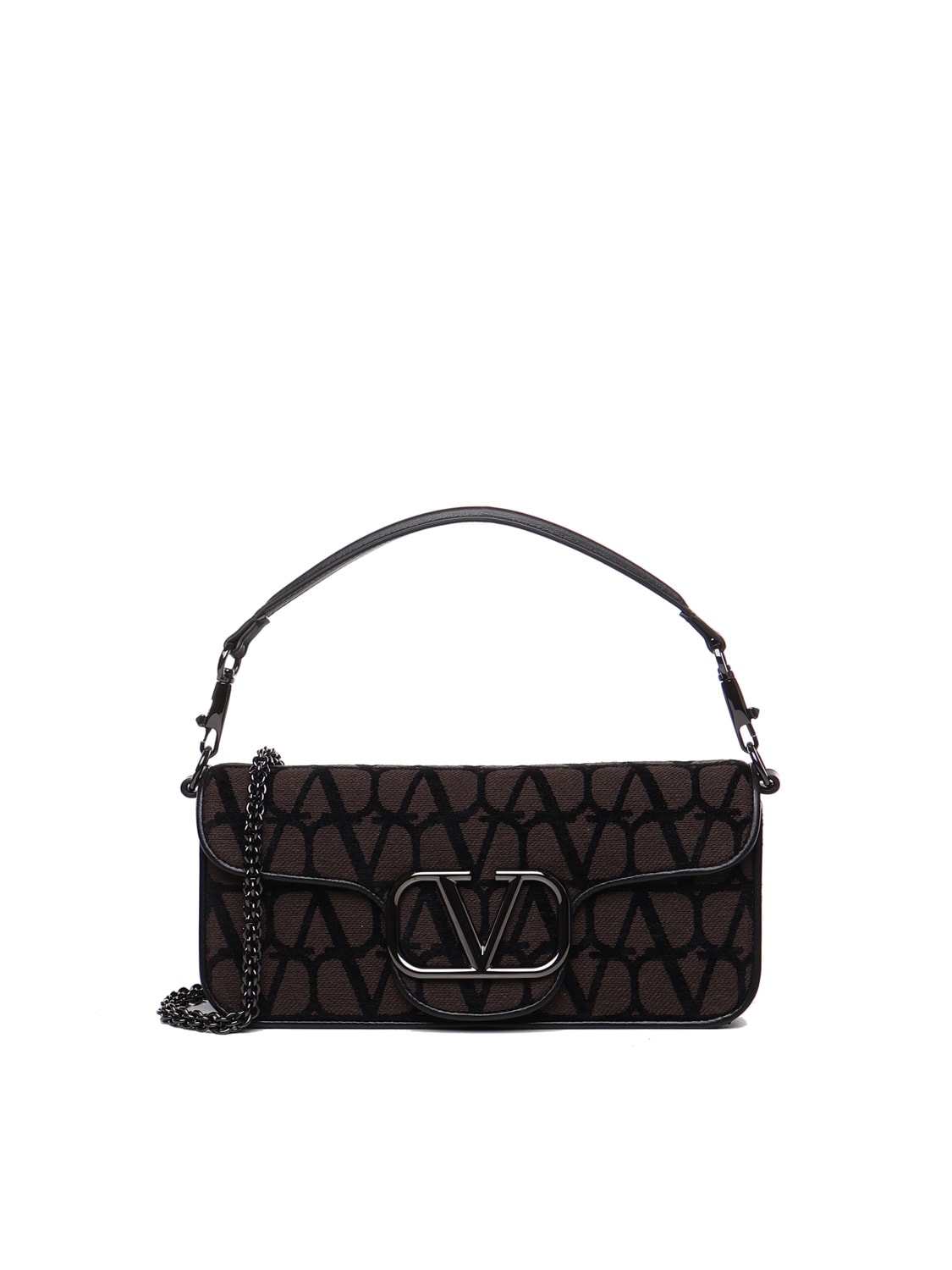 Valentino Locò Toile Iconographe Shoulder Bag In Black
