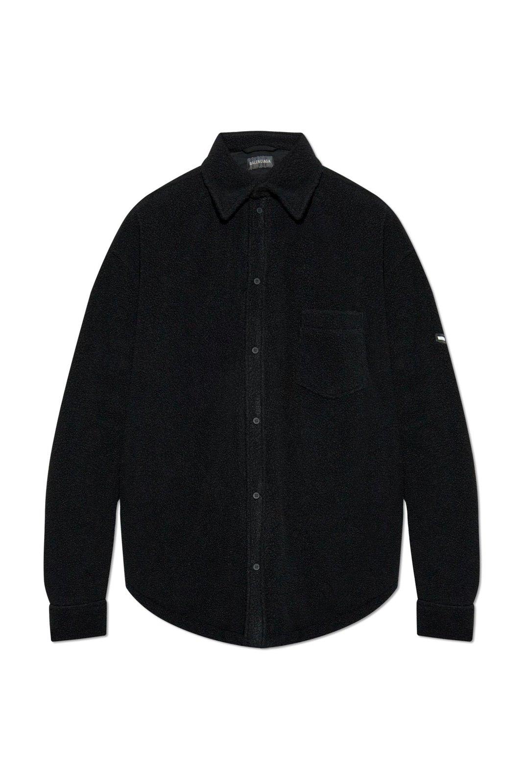 Logo Patch Padded Oversized Shirt